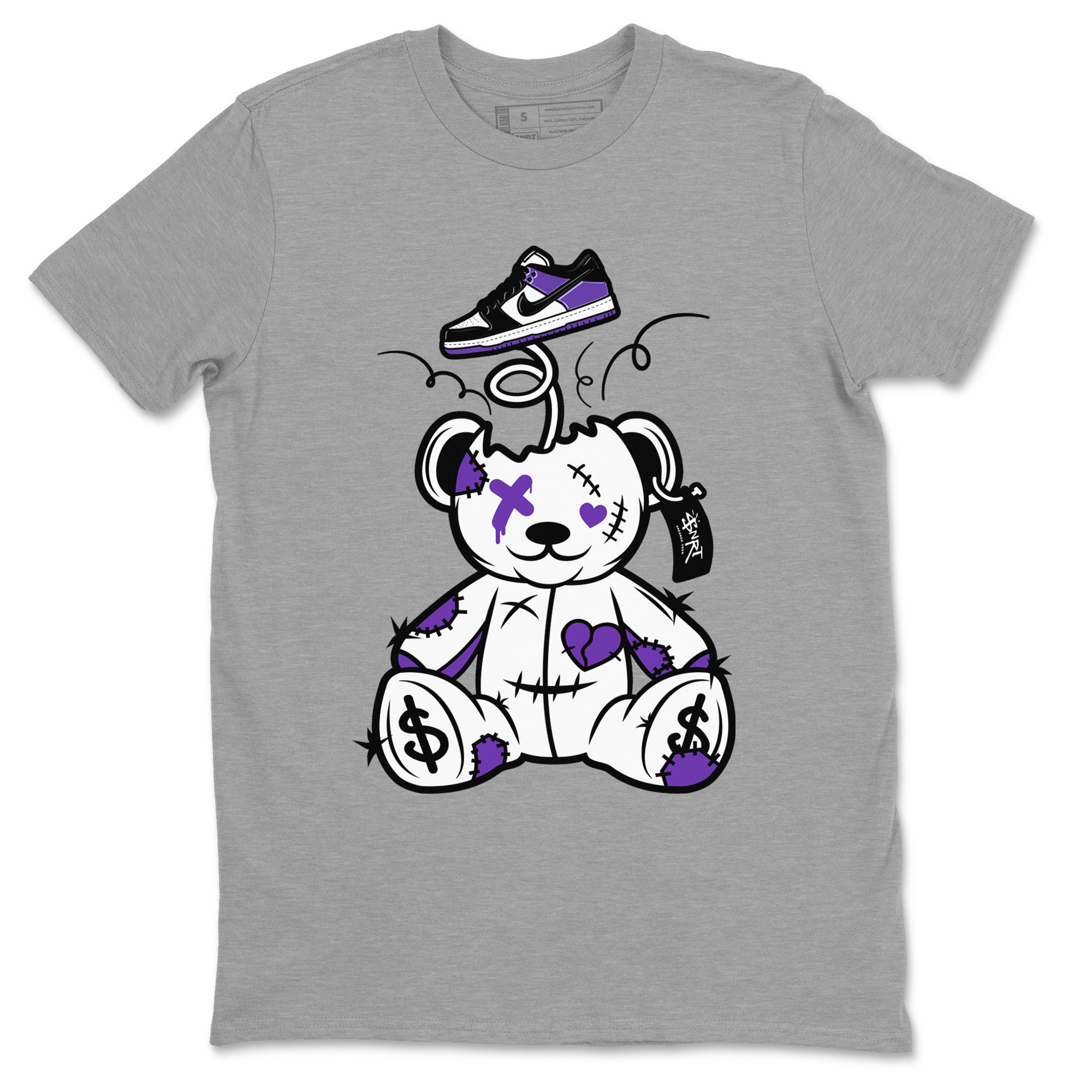 Surprise Teddy Bear snkmatch Tees - Dunk Low Court Purple