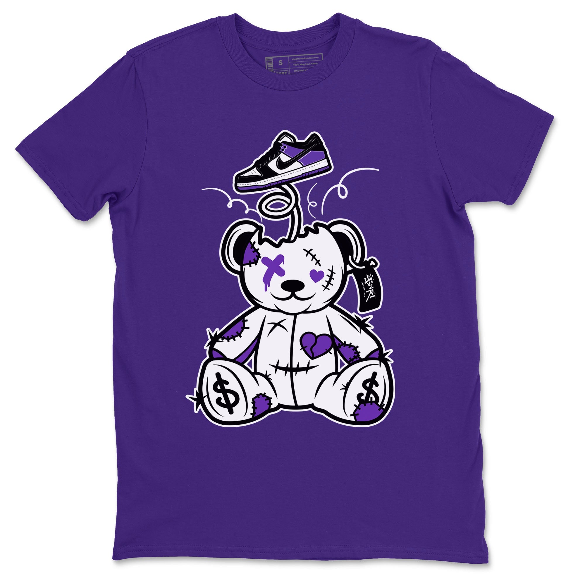 Surprise Teddy Bear snkmatch Tees - Dunk Low Court Purple