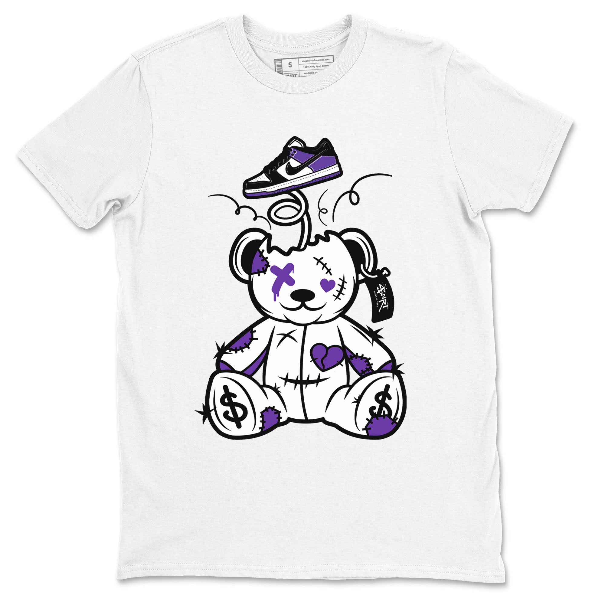 Surprise Teddy Bear snkmatch Tees - Dunk Low Court Purple