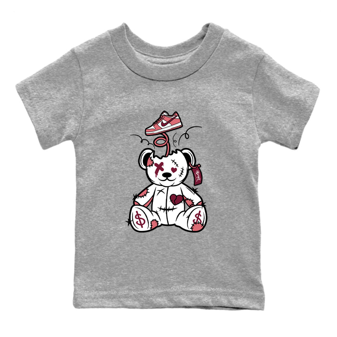 Surprise Teddy Bear snkmatch Tees Kids - Dunk Valentines Day 2024