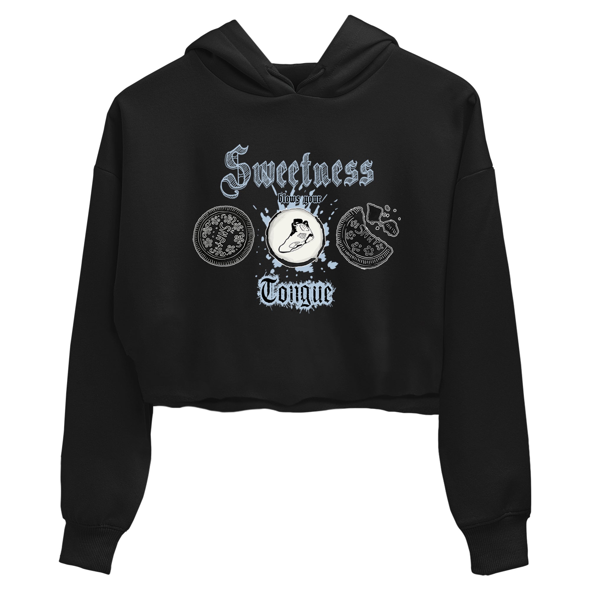 Sweetness Blows Your Tongue snkmatch Women's Top - Air Jordan 6 White Black