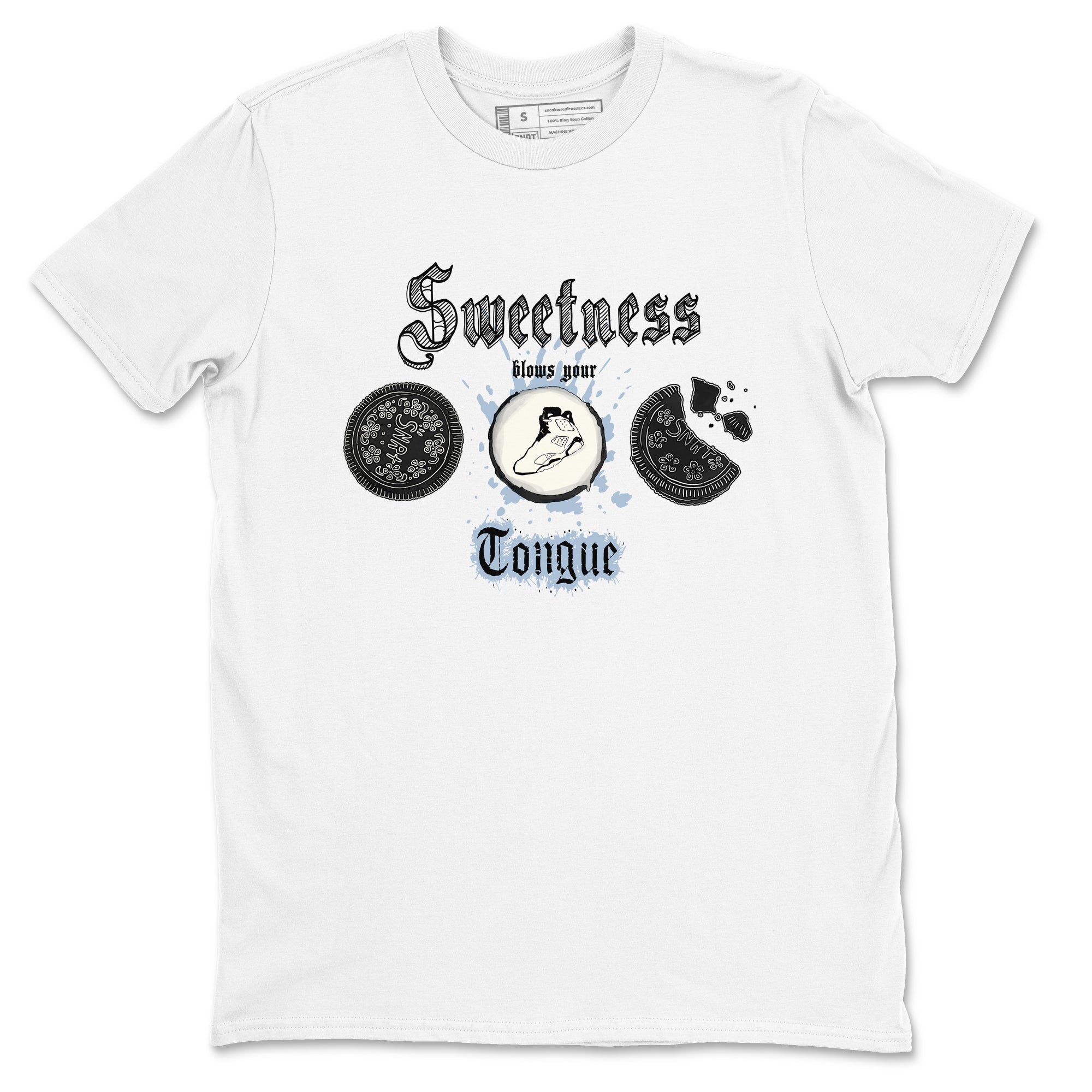 Sweetness Blows Your Tongue snkmatch Tees - Air Jordan 6 White Black