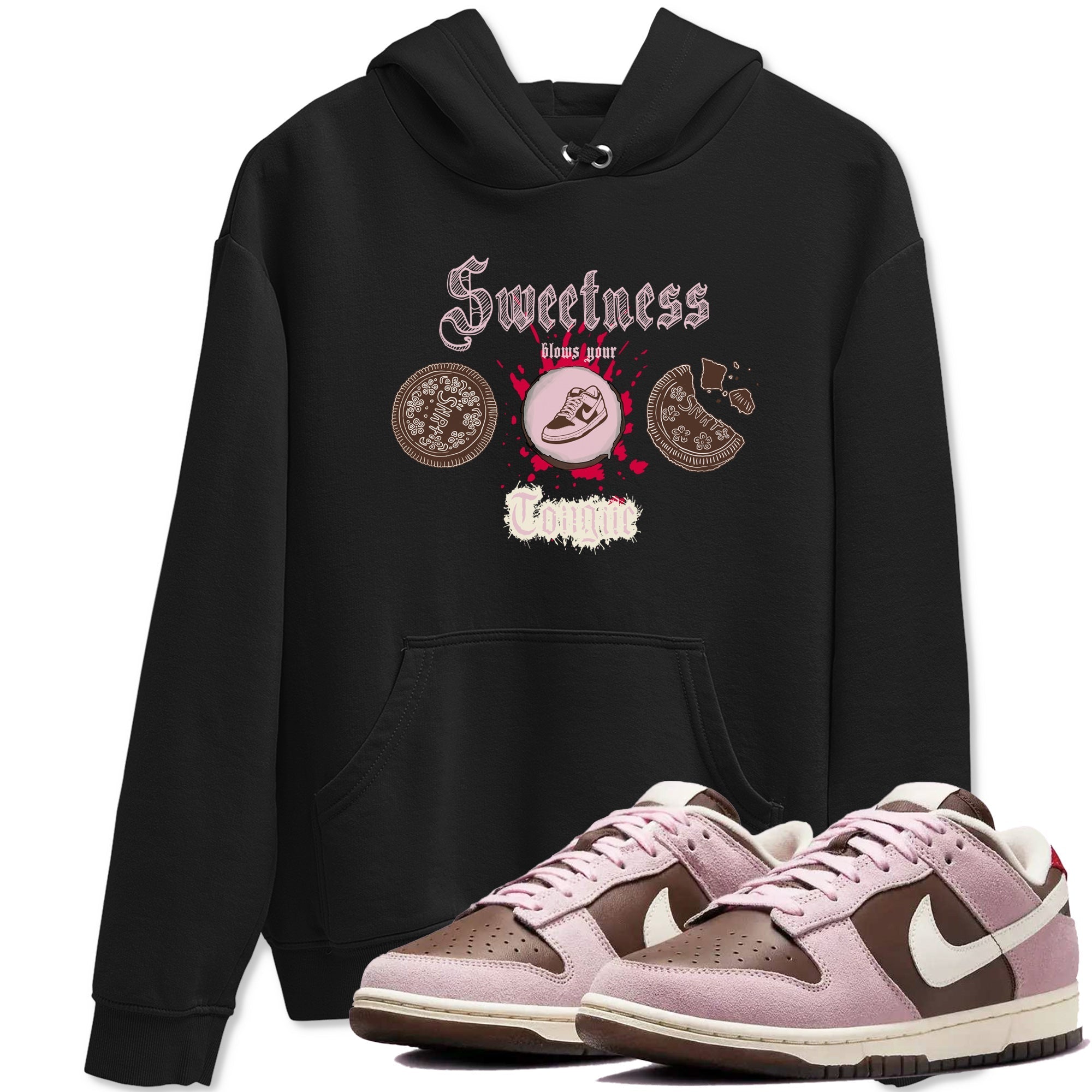 Sweetness Blows Your Tongue snkmatch Tees - Dunk Cacao Wow And Pink Foam