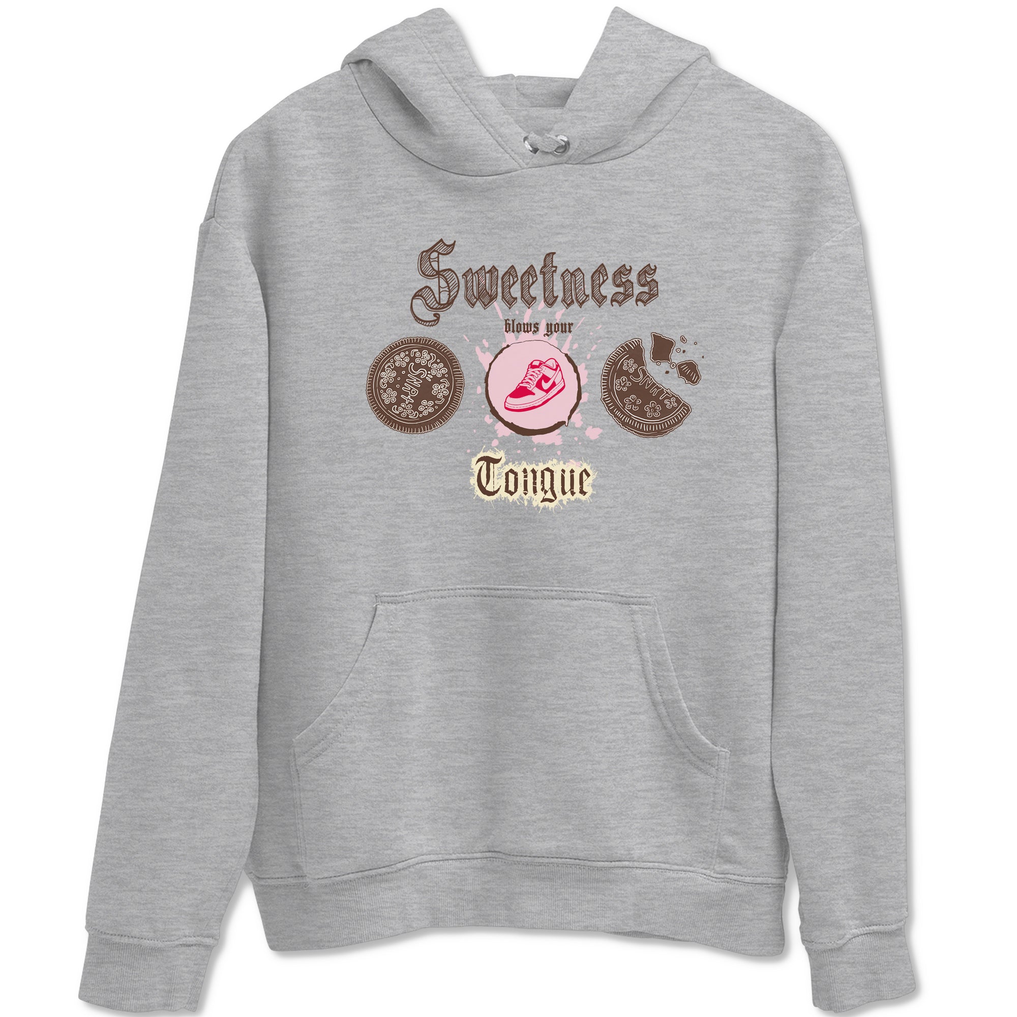 Sweetness Blows Your Tongue snkmatch Tees - Dunk Cacao Wow And Pink Foam