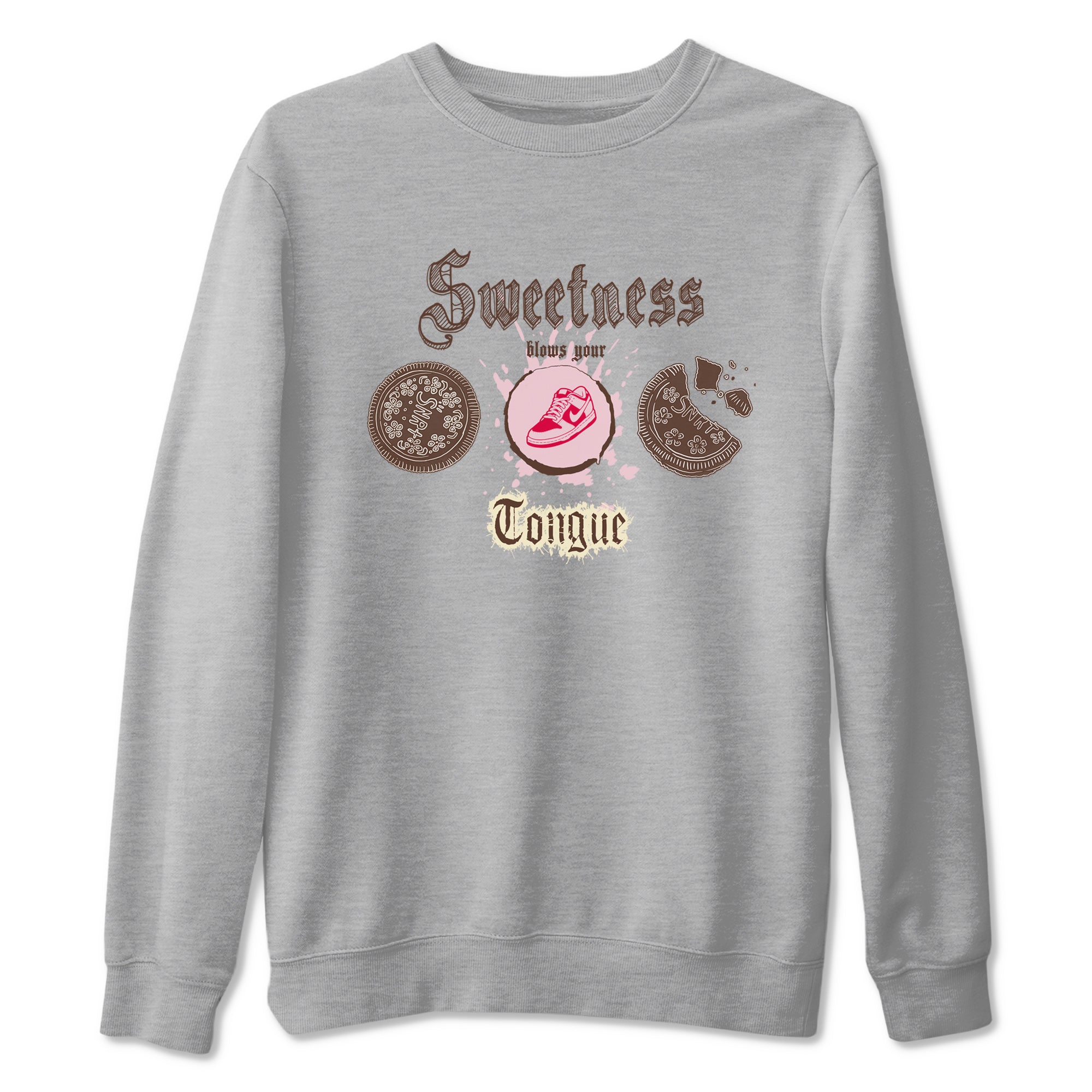 Sweetness Blows Your Tongue snkmatch Tees - Dunk Cacao Wow And Pink Foam