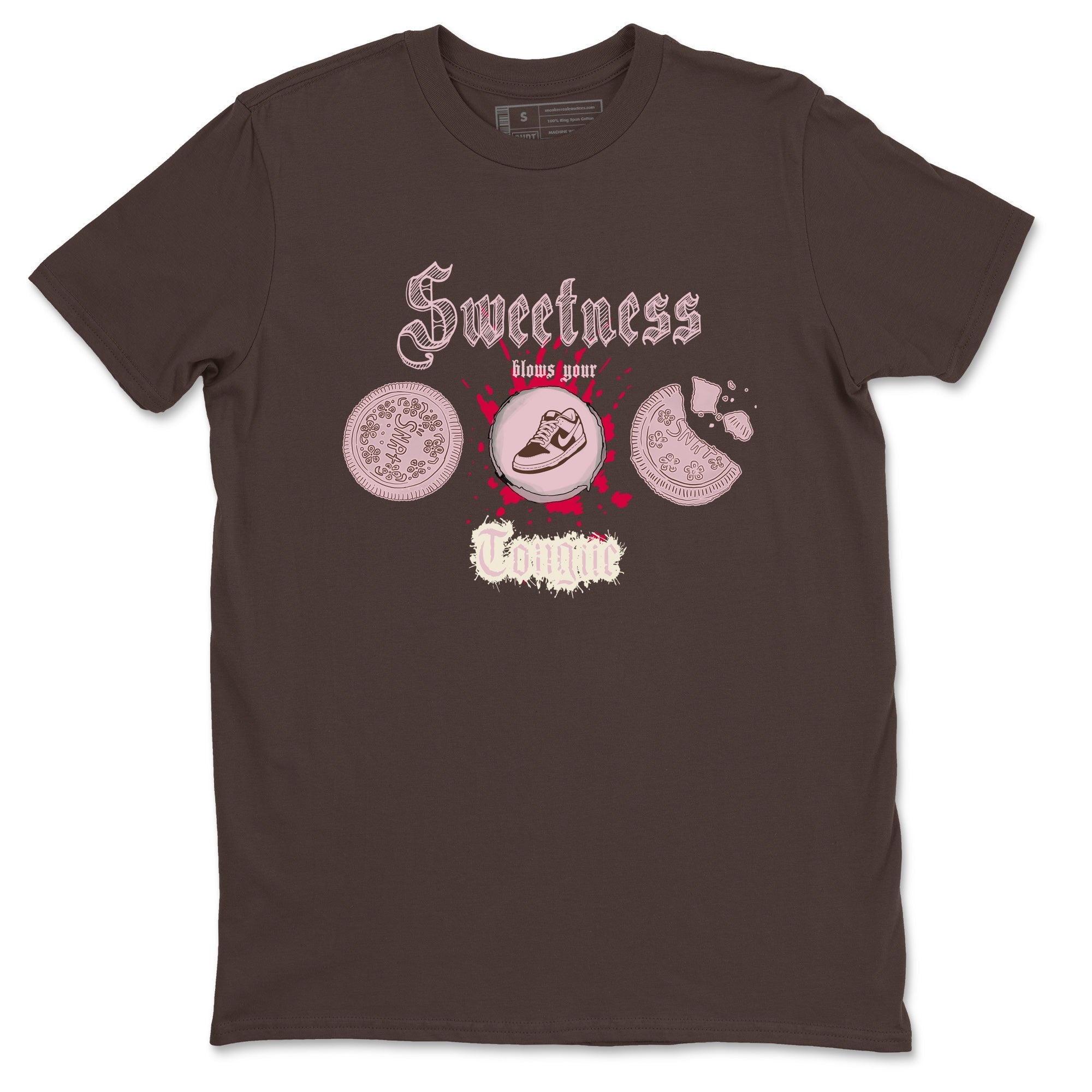 Sweetness Blows Your Tongue snkmatch Tees - Dunk Cacao Wow And Pink Foam
