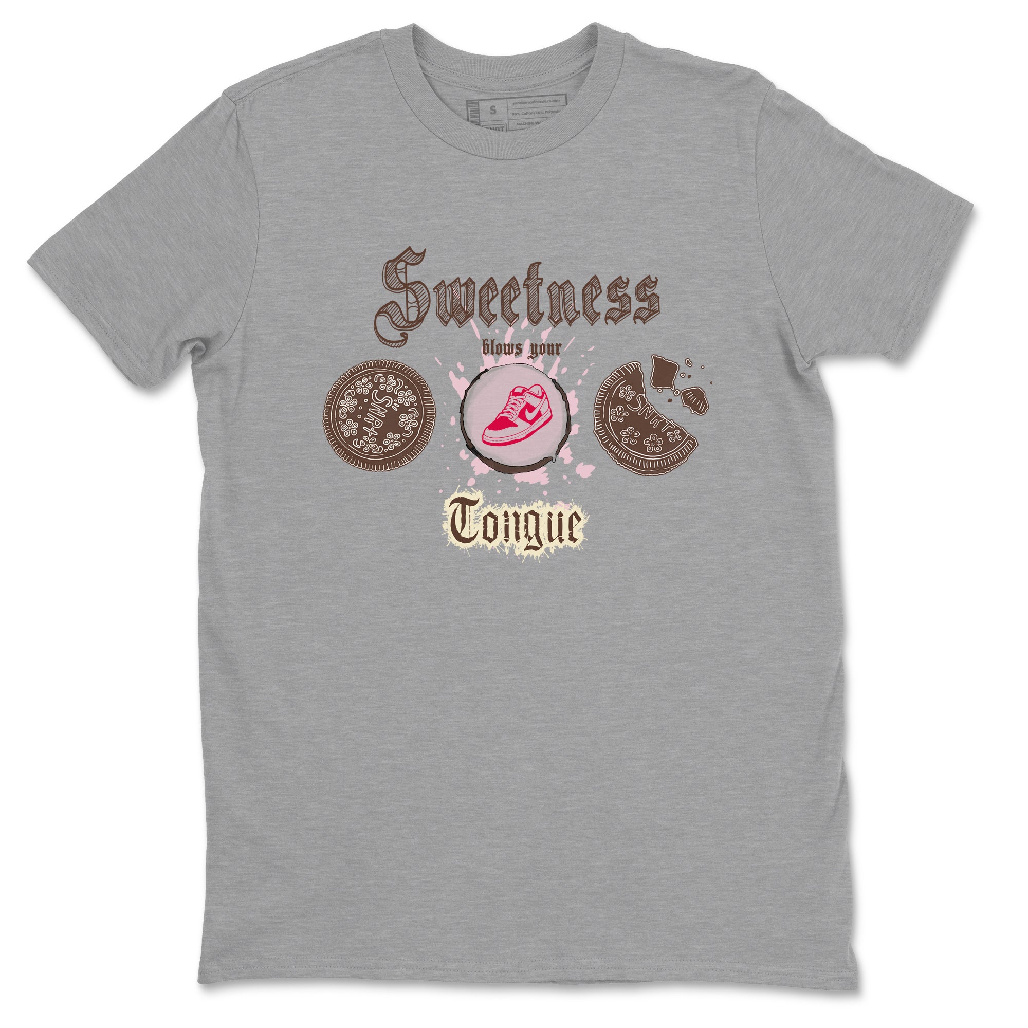 Sweetness Blows Your Tongue snkmatch Tees - Dunk Cacao Wow And Pink Foam