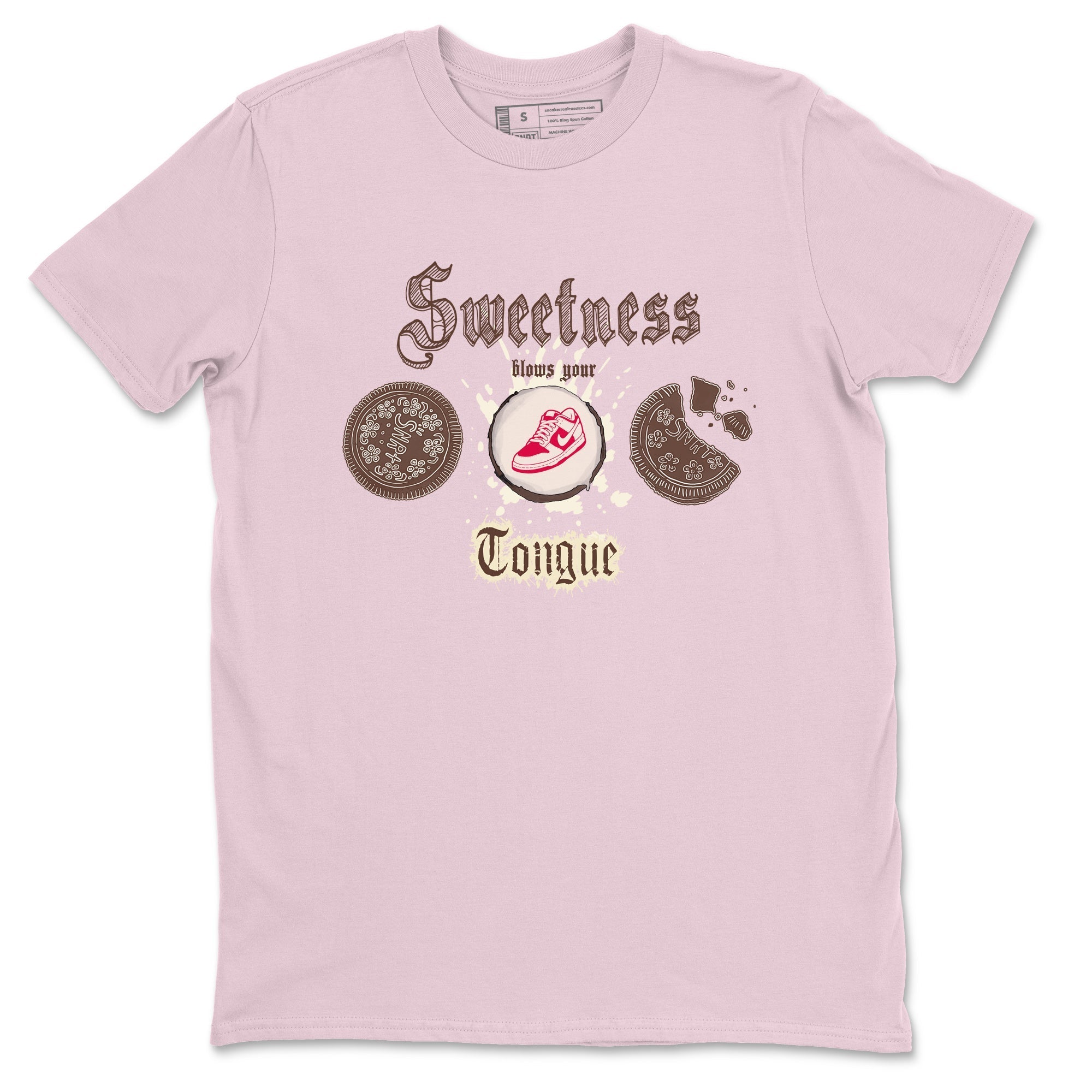 Sweetness Blows Your Tongue snkmatch Tees - Dunk Cacao Wow And Pink Foam