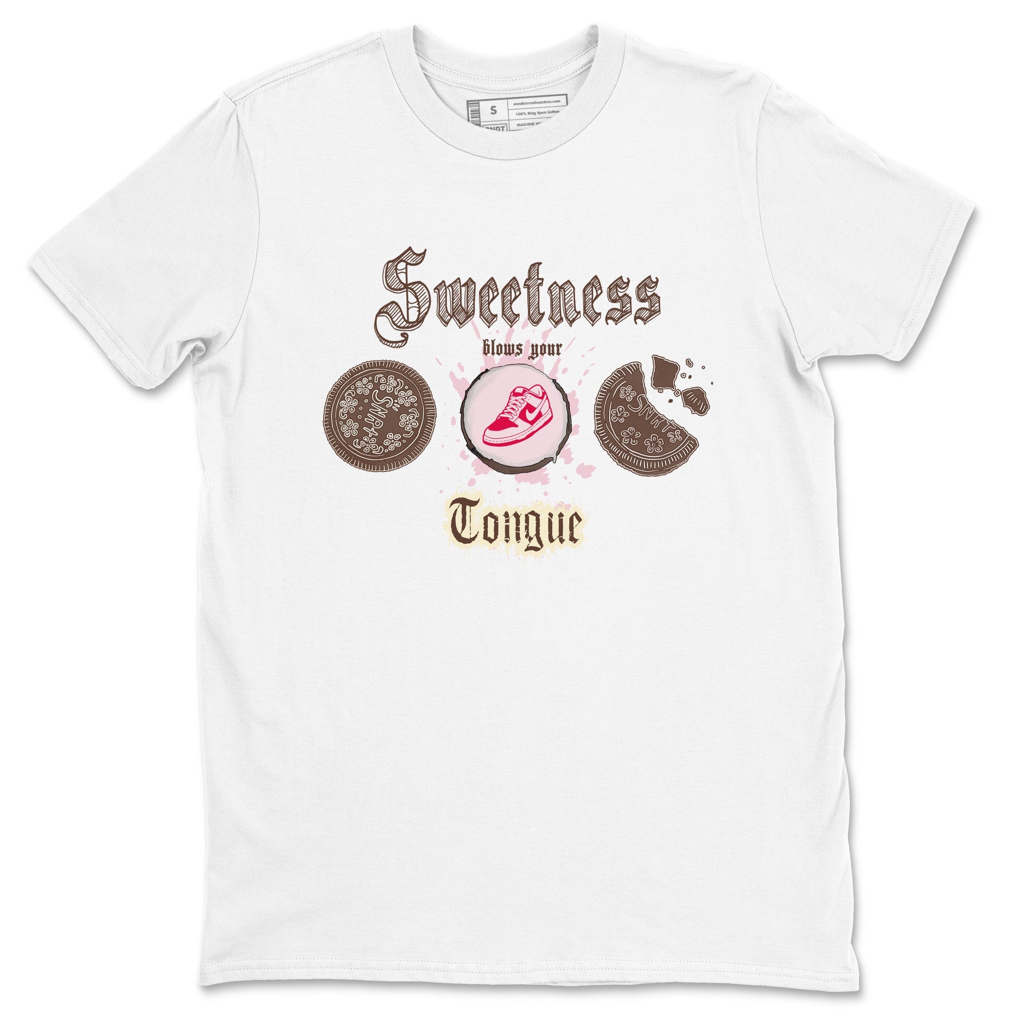 Sweetness Blows Your Tongue snkmatch Tees - Dunk Cacao Wow And Pink Foam