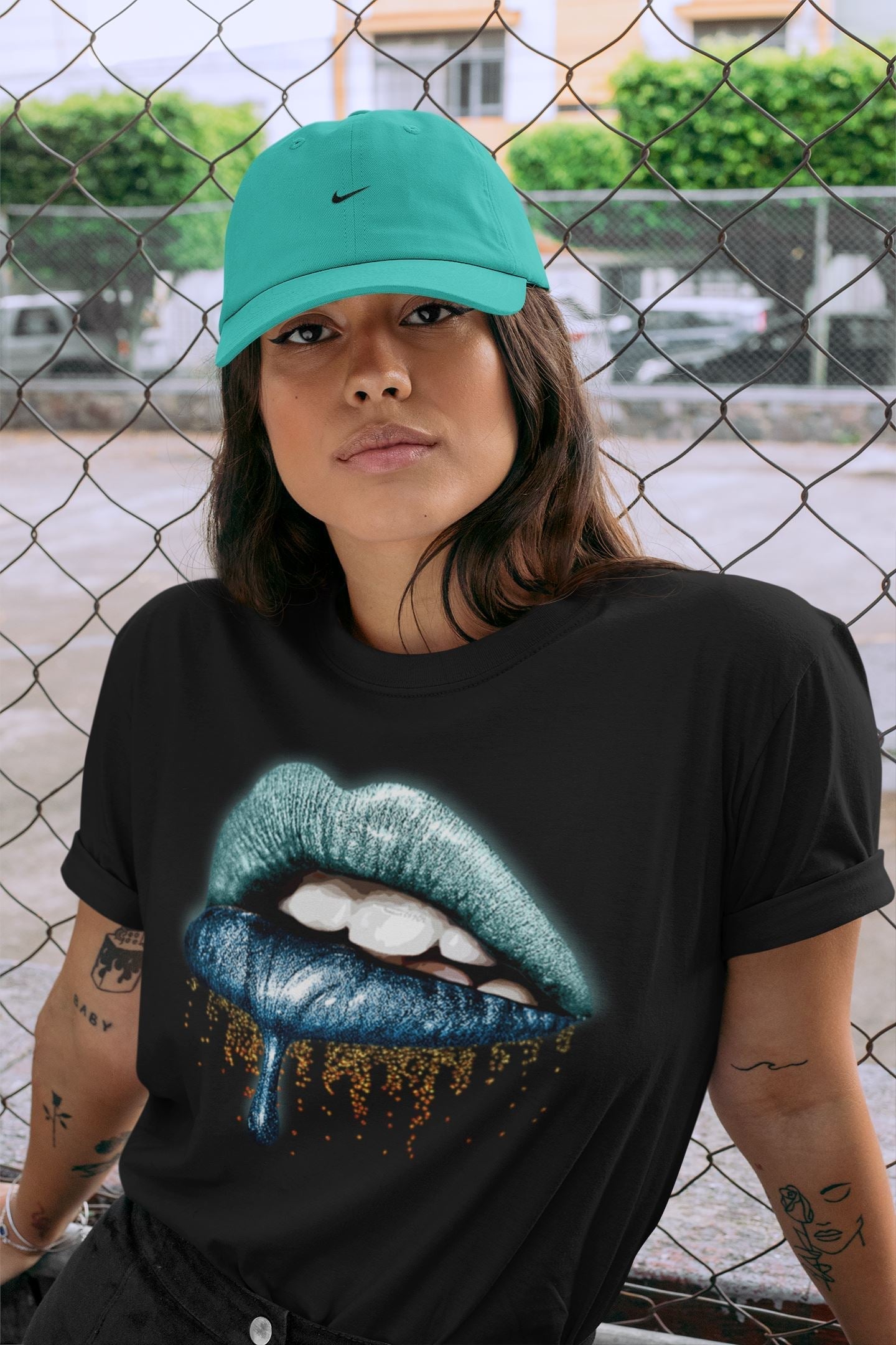 Dripping Lips Unisex Tops - Yeezy 700 Faded Azure
