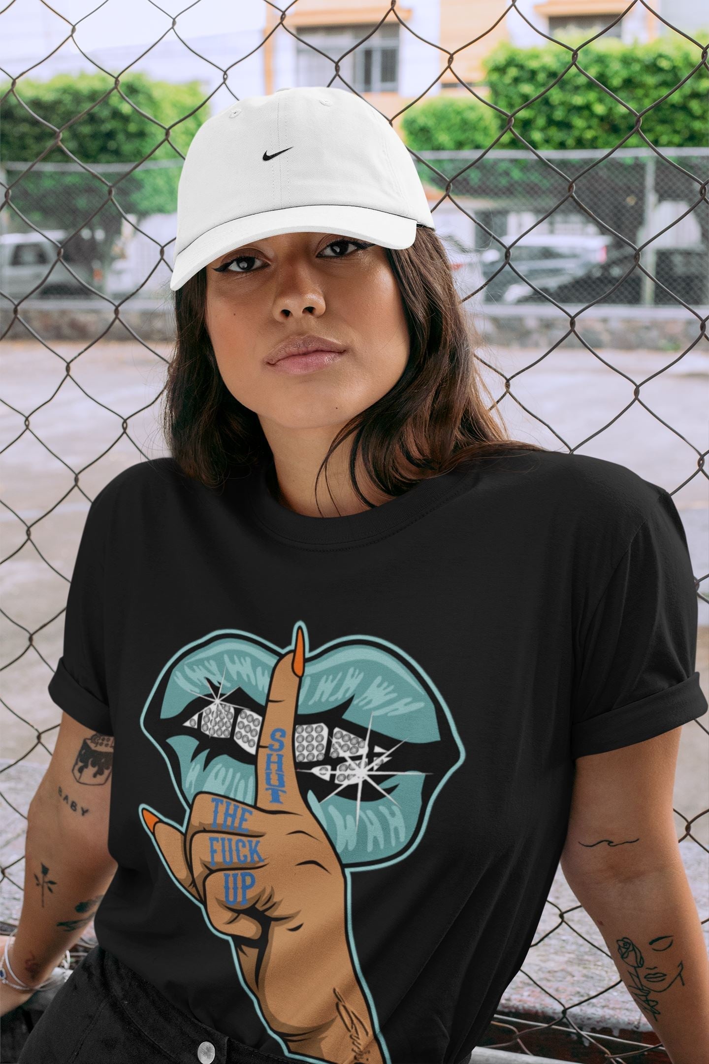 Lips Hand Unisex Tops - Yeezy 700 Faded Azure