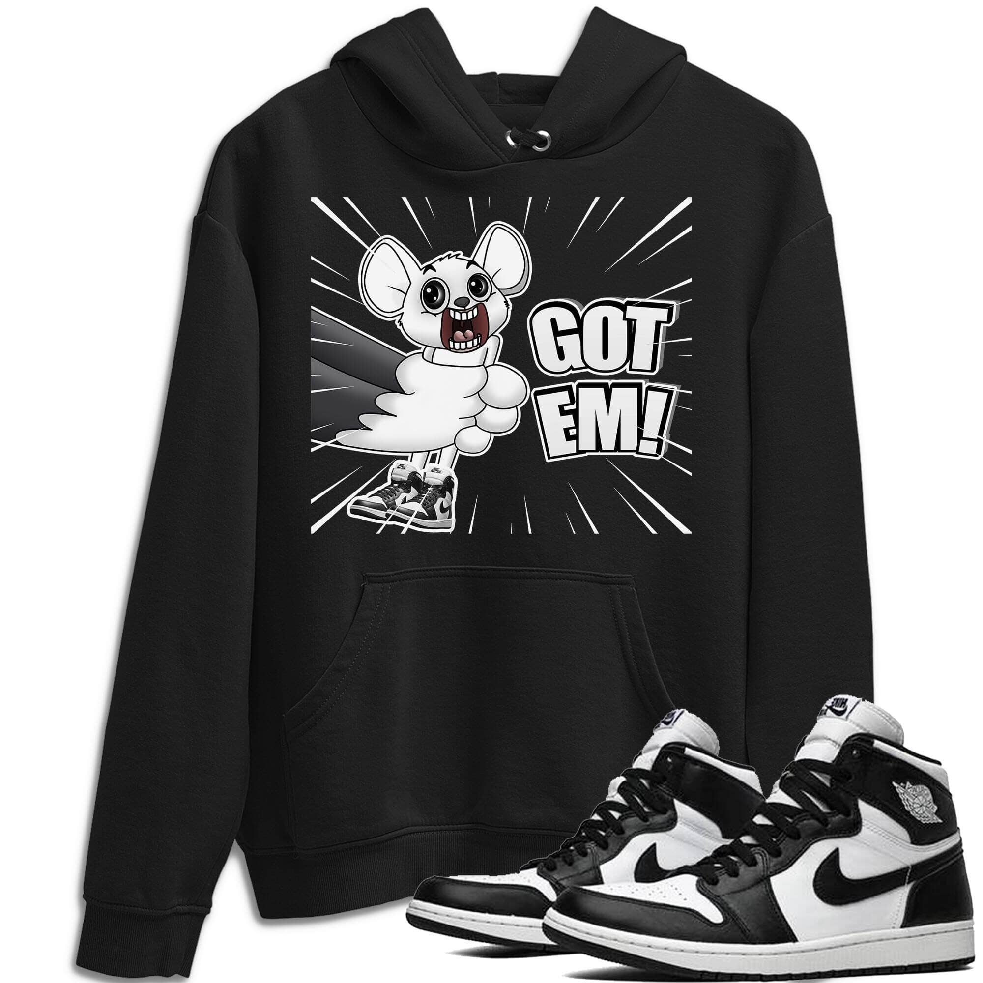 T&J Got Em Unisex Tops - Air Jordan 1 Black White
