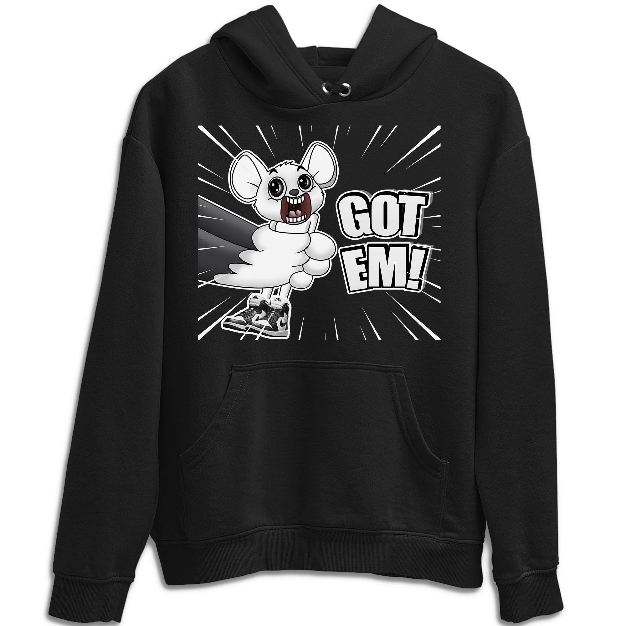 T&J Got Em Unisex Tops - Air Jordan 1 Black White