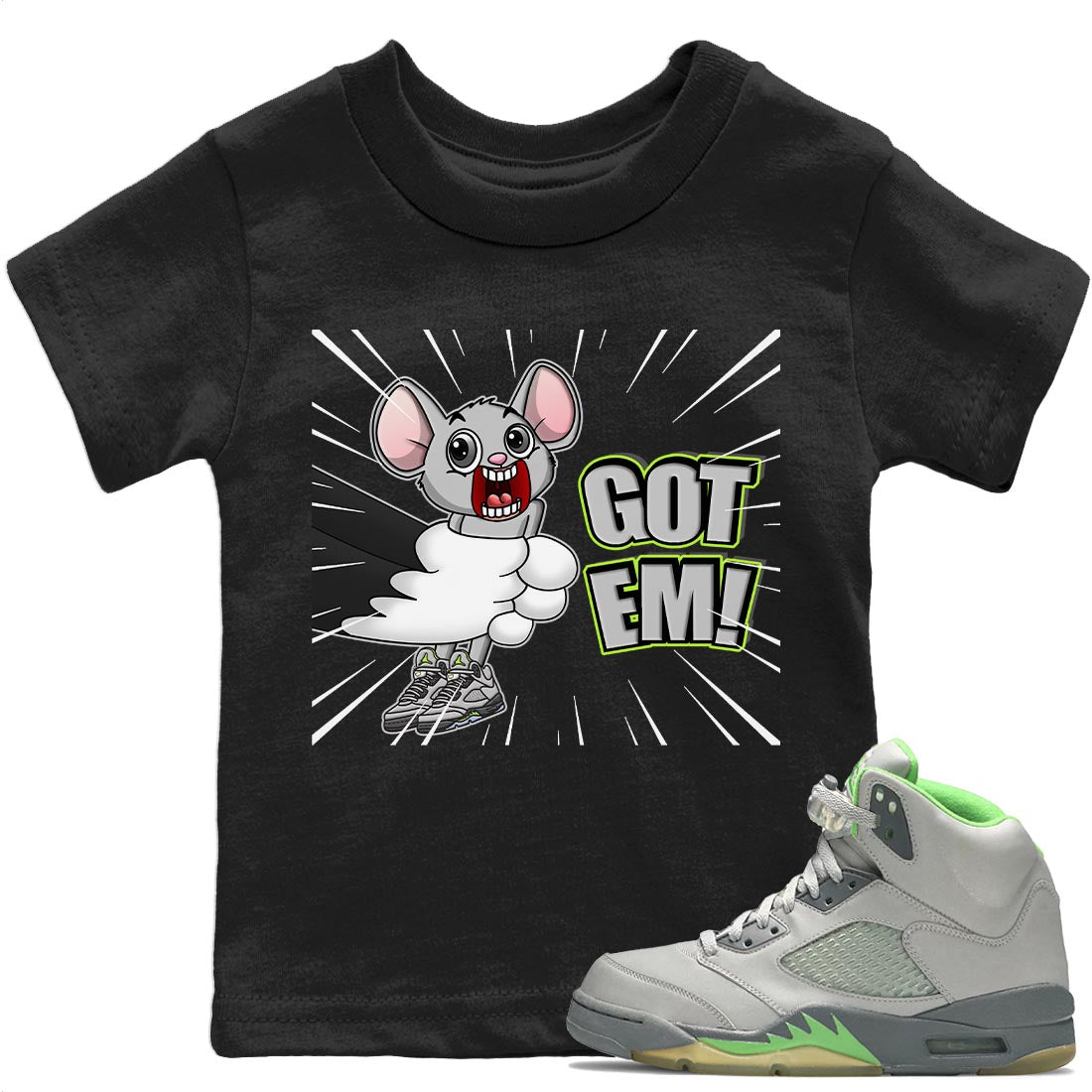 T&J Got Em Kids Tops - Air Jordan 5 Green Bean
