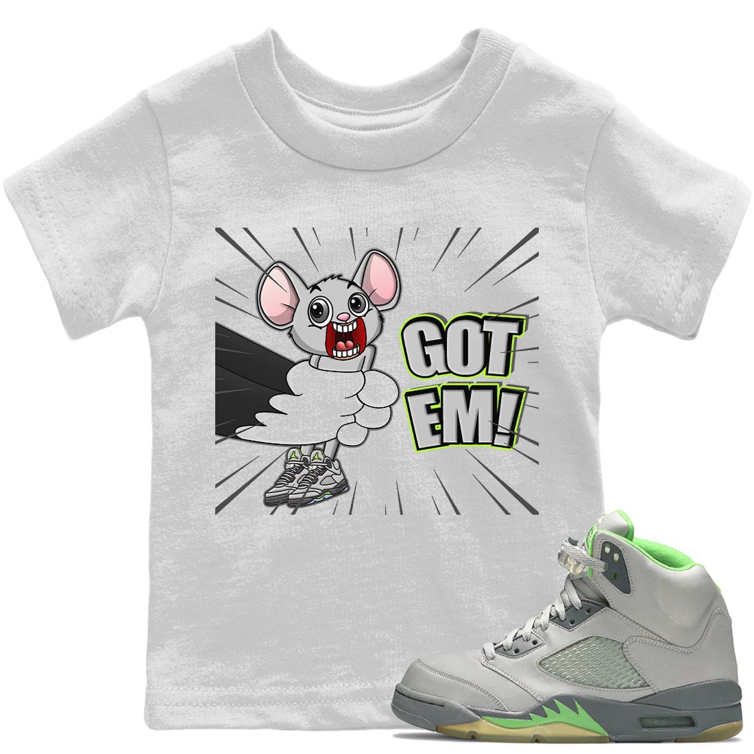 T&J Got Em Kids Tops - Air Jordan 5 Green Bean