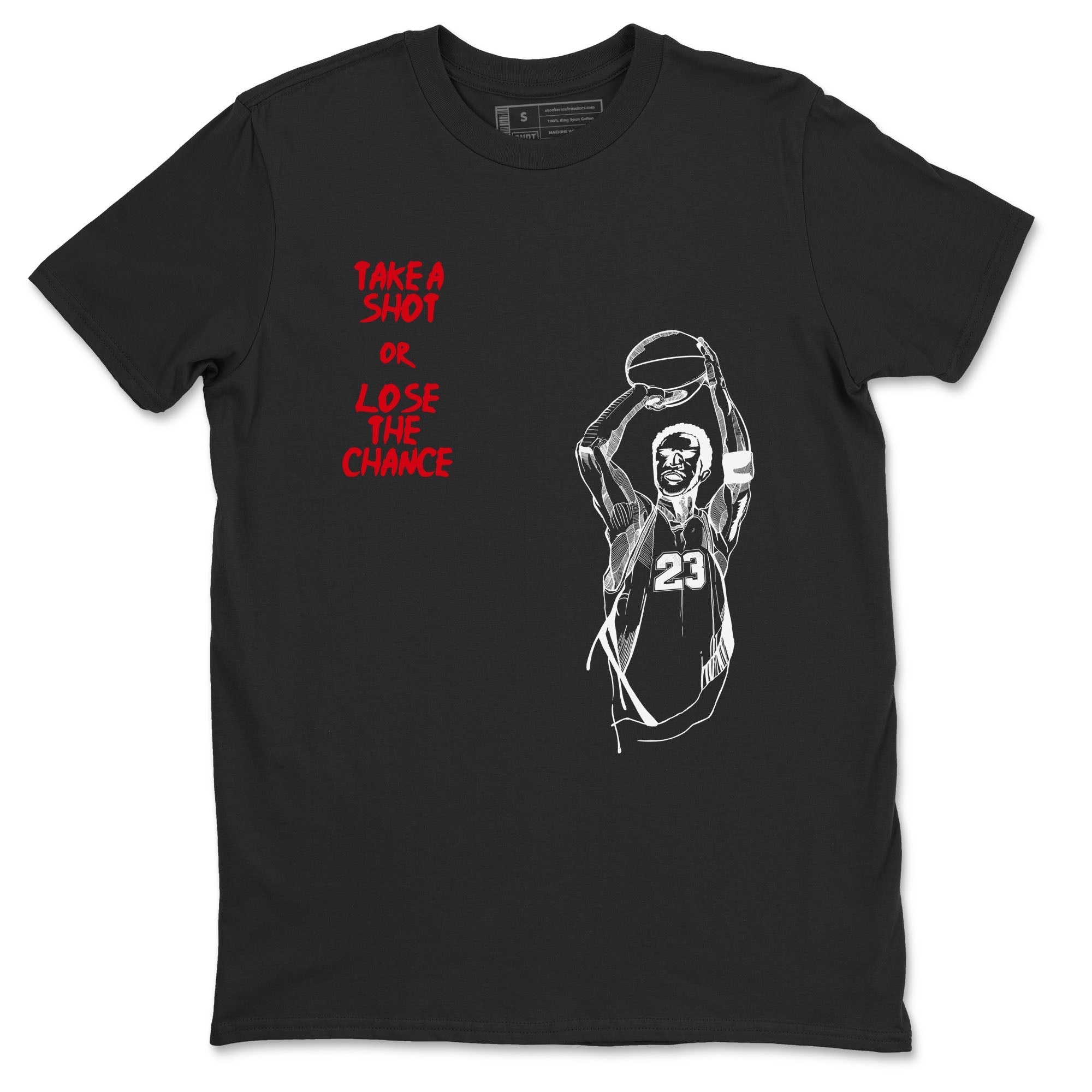 Take A Shot snkmatch Tees - Air Jordan 1 Black Toe Reimagined