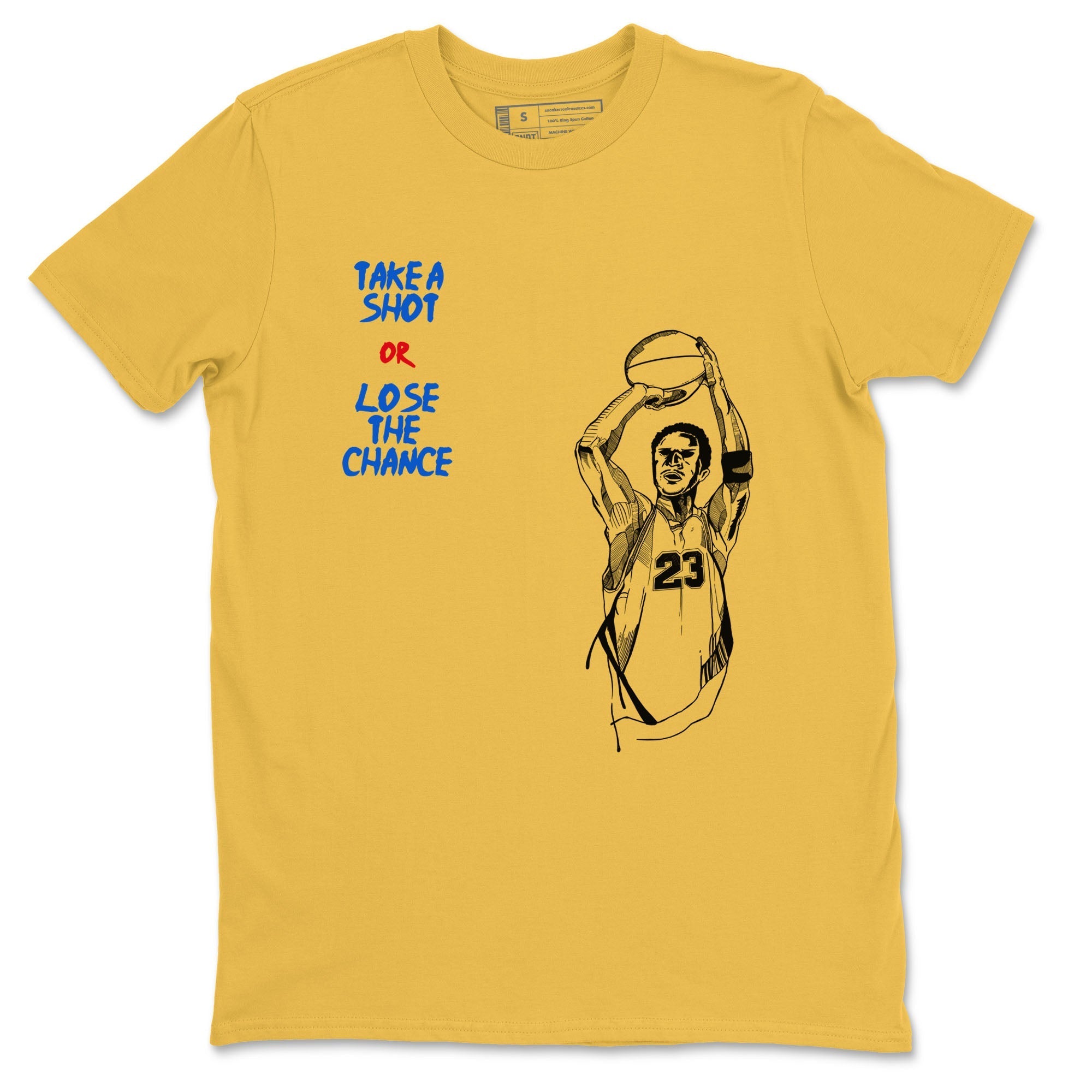 Take A Shot snkmatch Tees - Air Jordan 1 Travis Scott Canary