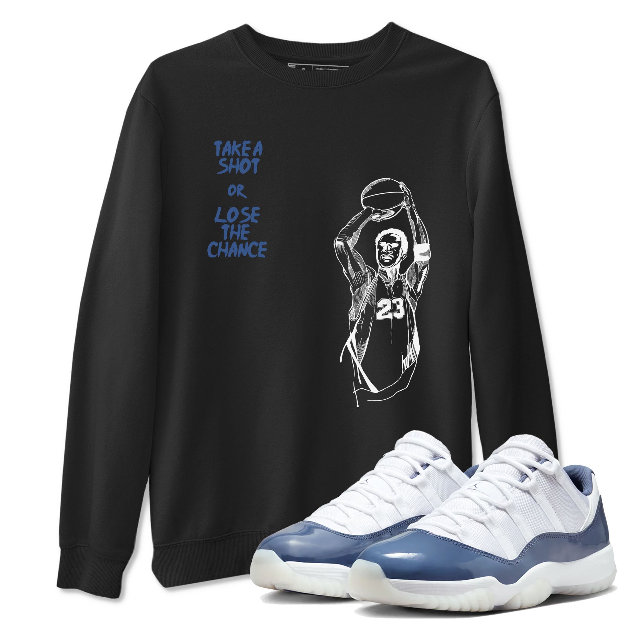 Take A Shot snkmatch Tees - Air Jordan 11 Diffused Blue