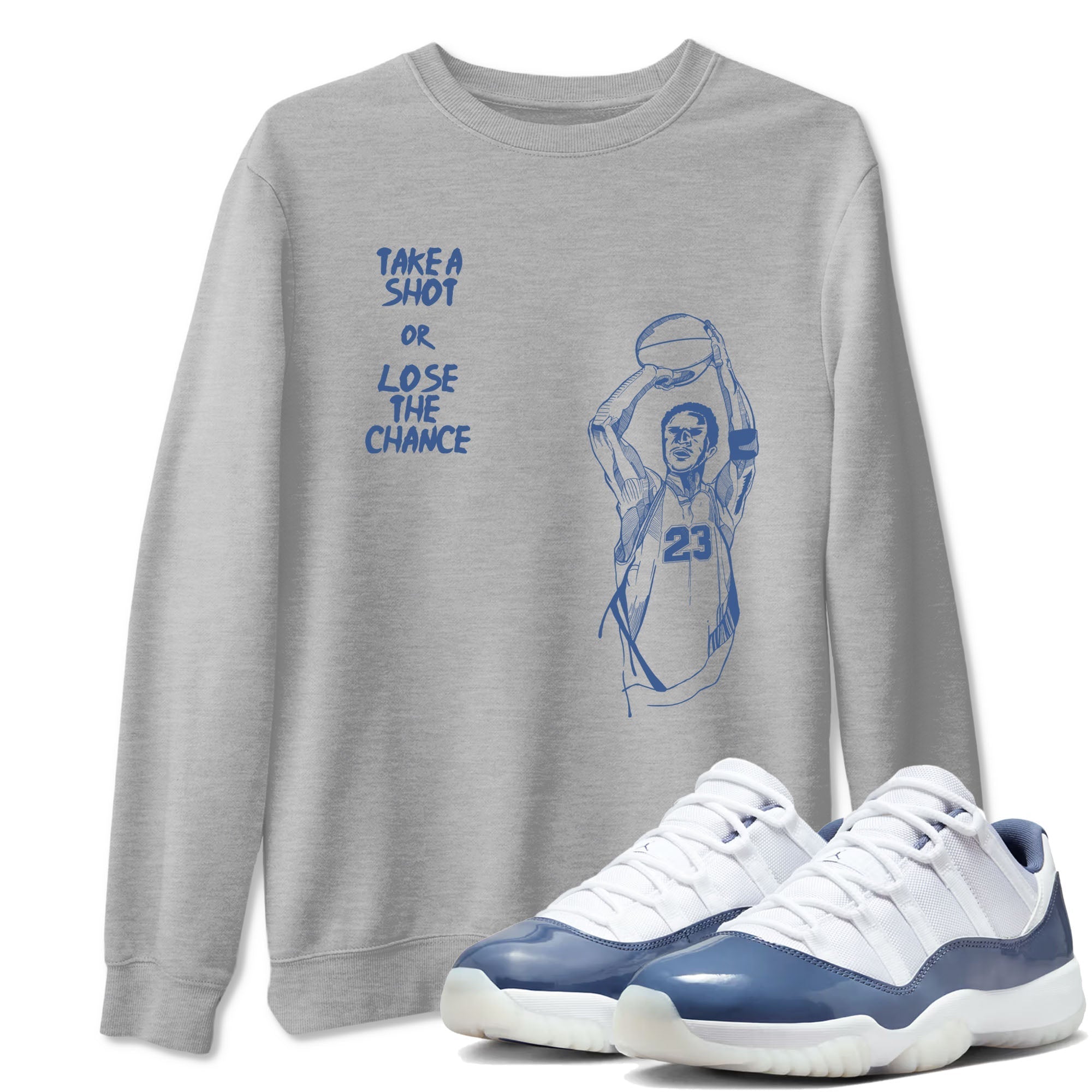 Take A Shot snkmatch Tees - Air Jordan 11 Diffused Blue