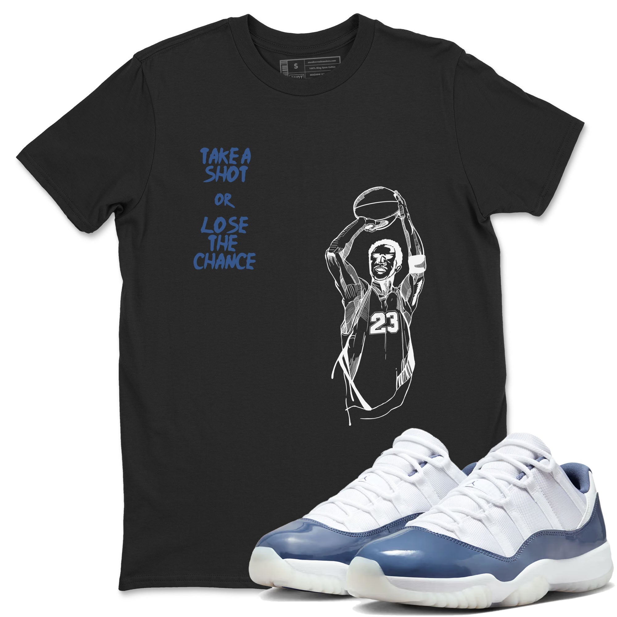 Take A Shot snkmatch Tees - Air Jordan 11 Diffused Blue