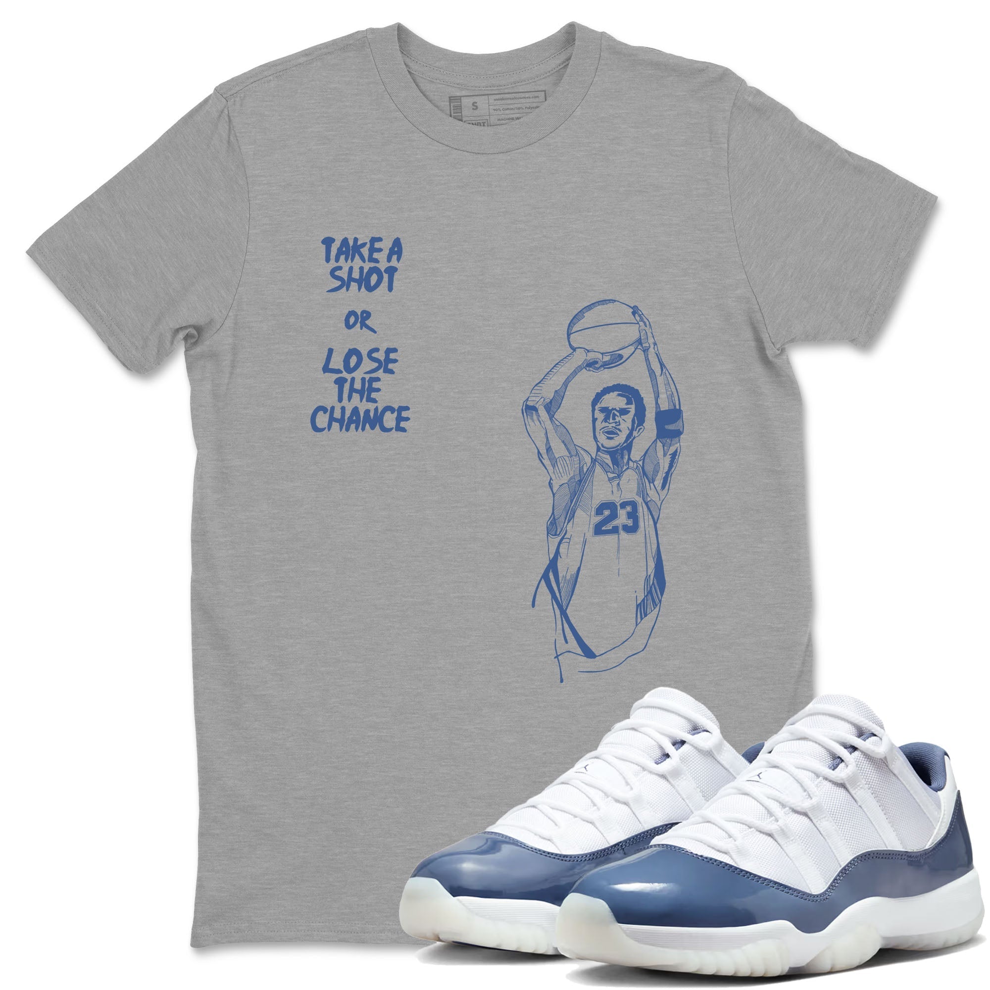 Take A Shot snkmatch Tees - Air Jordan 11 Diffused Blue