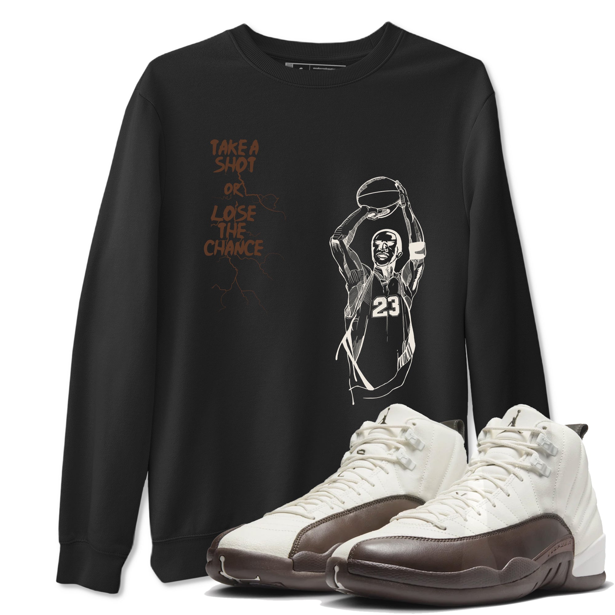 Take A Shot snkmatch Tees - Air Jordan 12 Baroque Brown