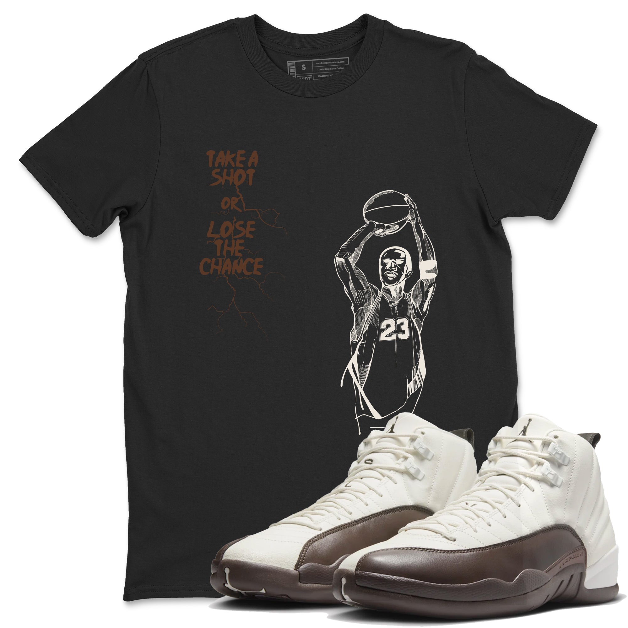 Take A Shot snkmatch Tees - Air Jordan 12 Baroque Brown
