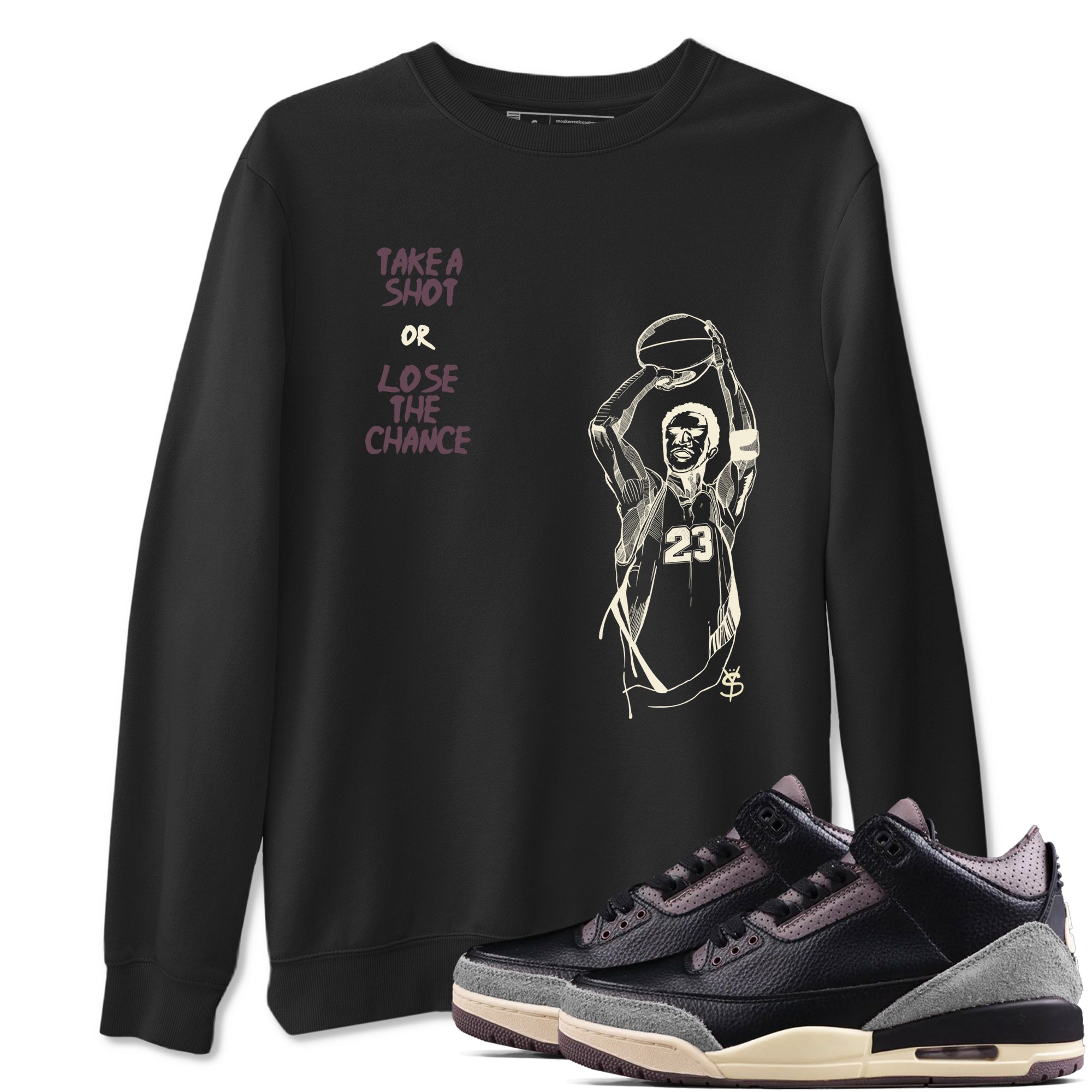 Take A Shot snkmatch Tees - Air Jordan 3 A Ma Maniere x Black