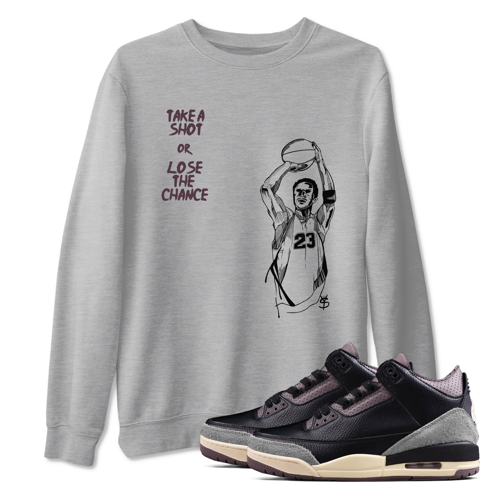 Take A Shot snkmatch Tees - Air Jordan 3 A Ma Maniere x Black