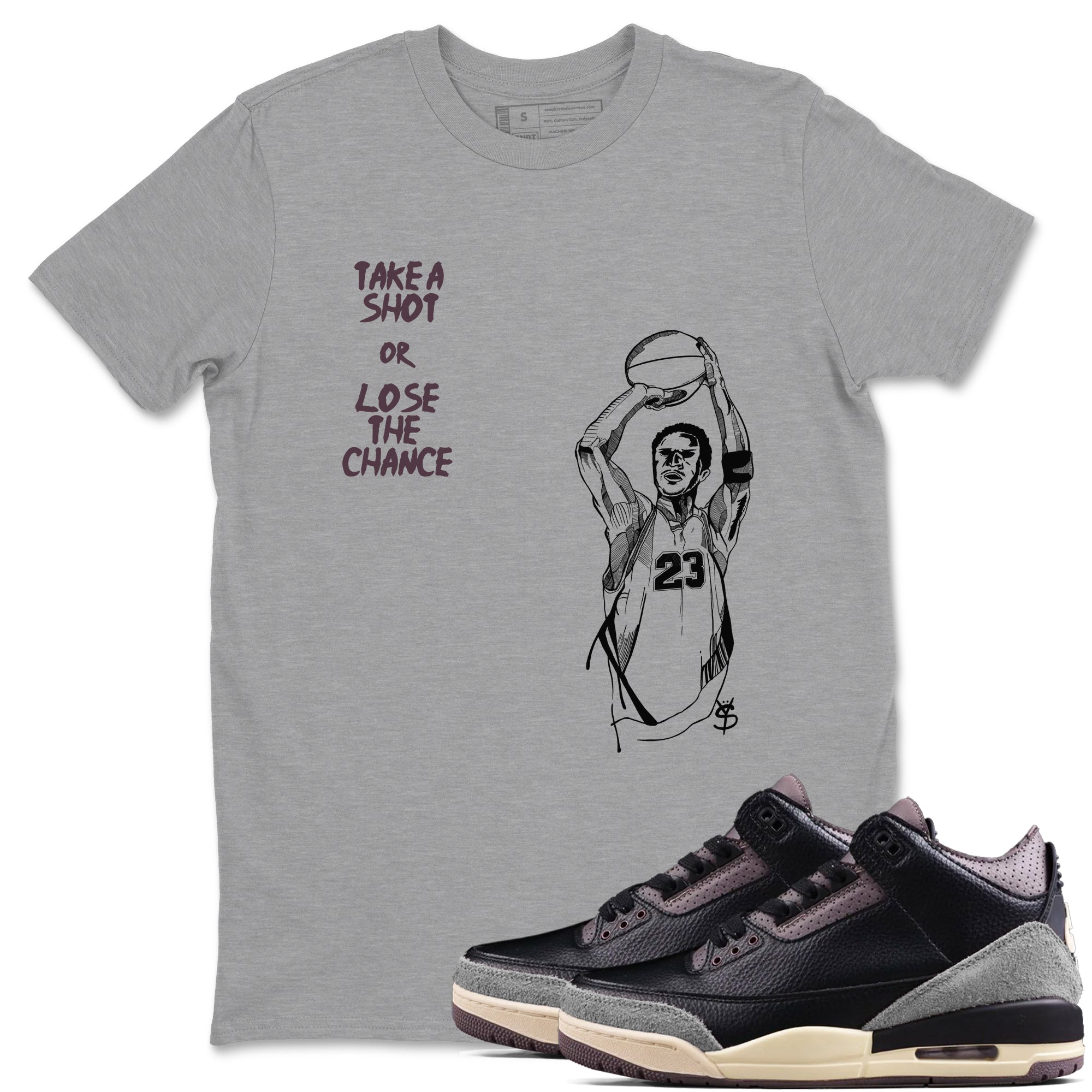 Take A Shot snkmatch Tees - Air Jordan 3 A Ma Maniere x Black