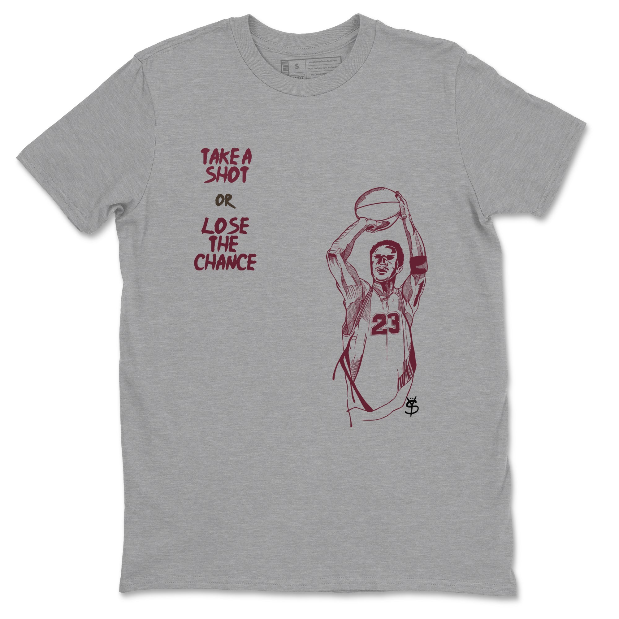 Take A Shot snkmatch Tees - Air Jordan 3 A Ma Maniere x Burgundy Crush