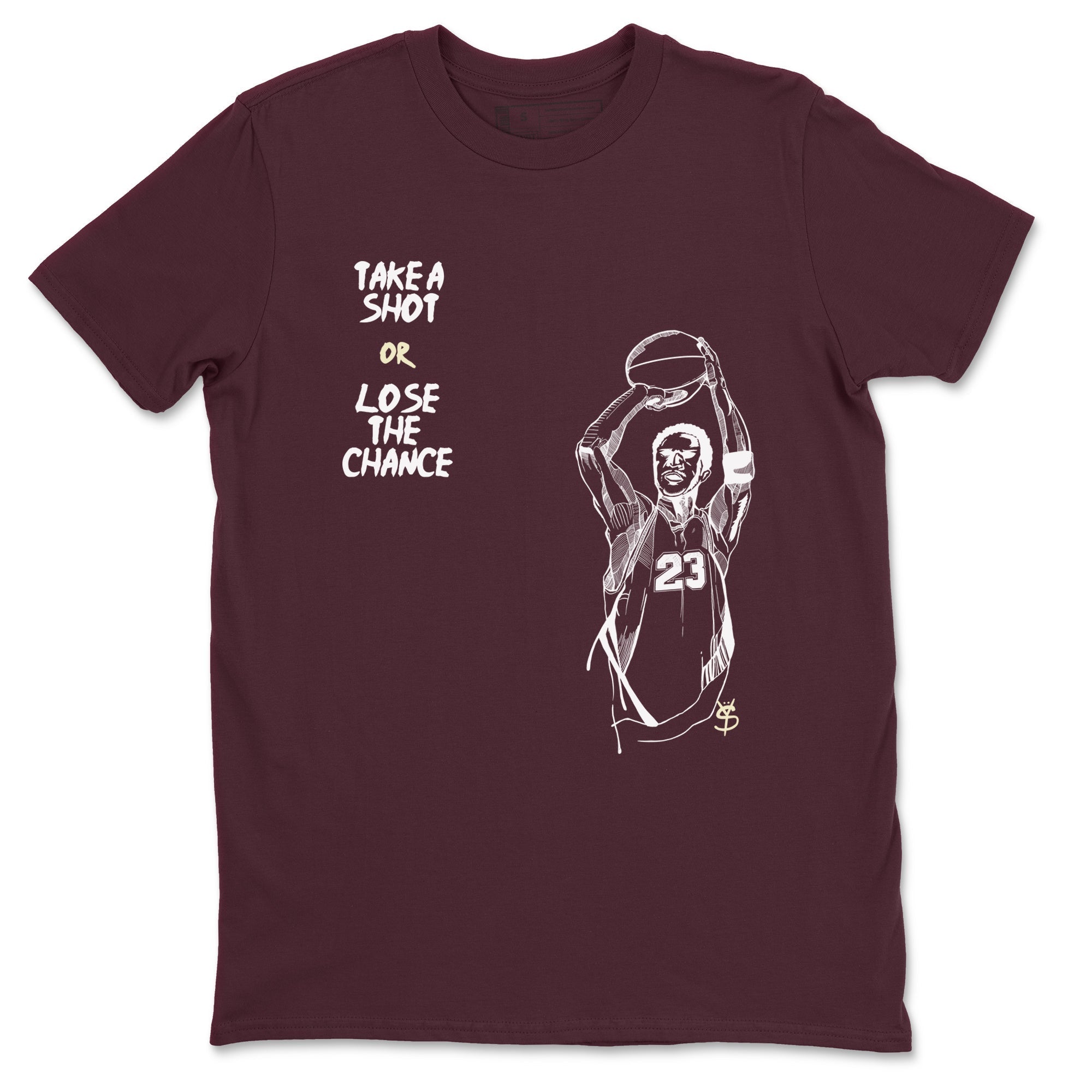 Take A Shot snkmatch Tees - Air Jordan 3 A Ma Maniere x Burgundy Crush