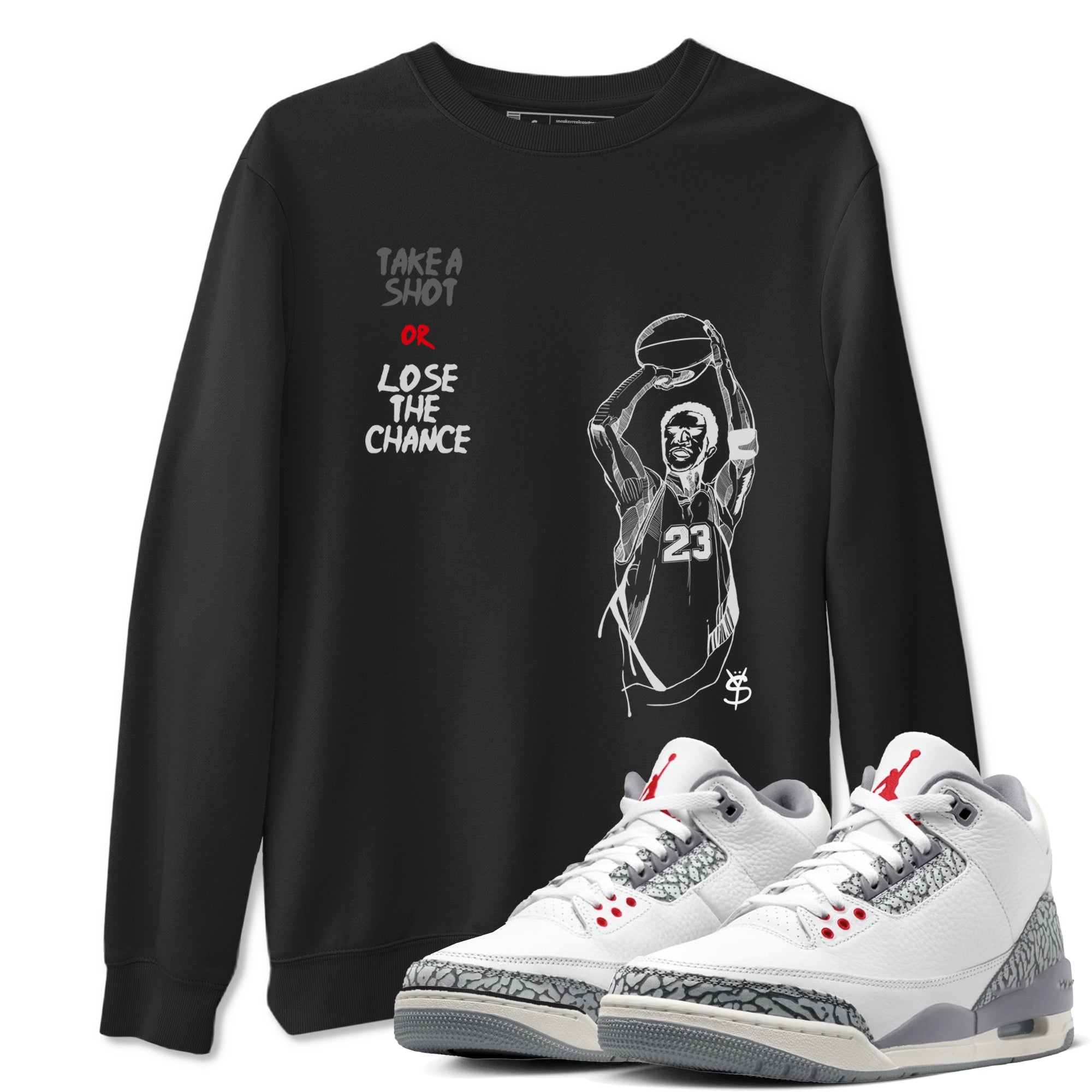 Take A Shot snkmatch Tees - Air Jordan 3 Cement Grey