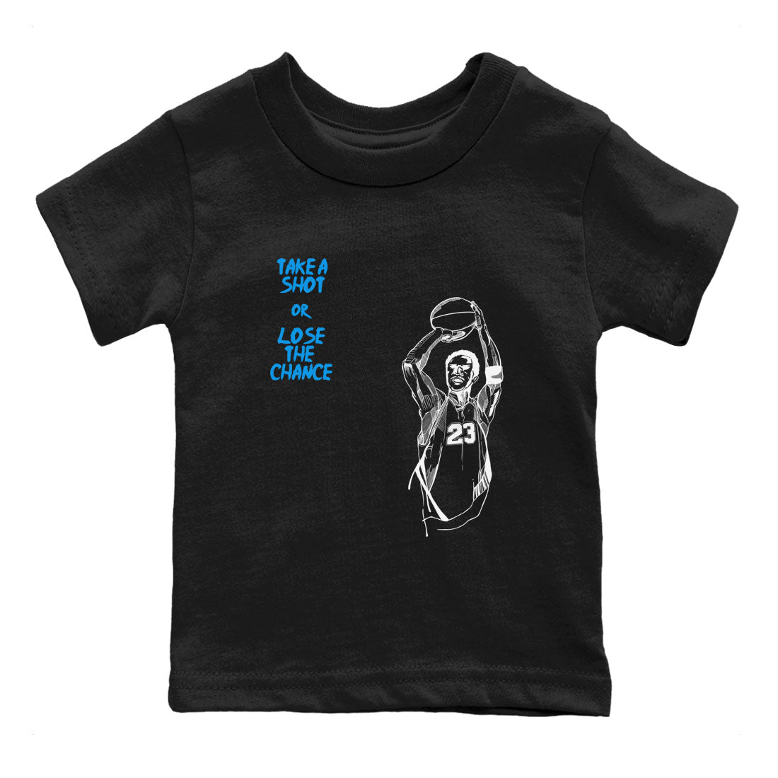 Take A Shot snkmatch Tees Kids - Air Jordan 4 Military Blue