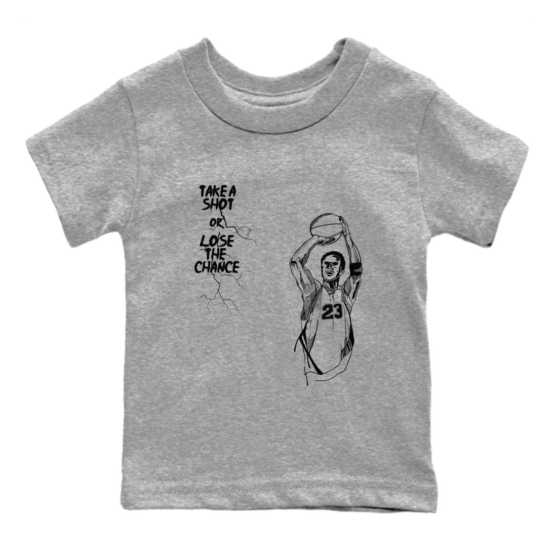 Take A Shot snkmatch Tees Kids - Air Jordan 4 White Thunder
