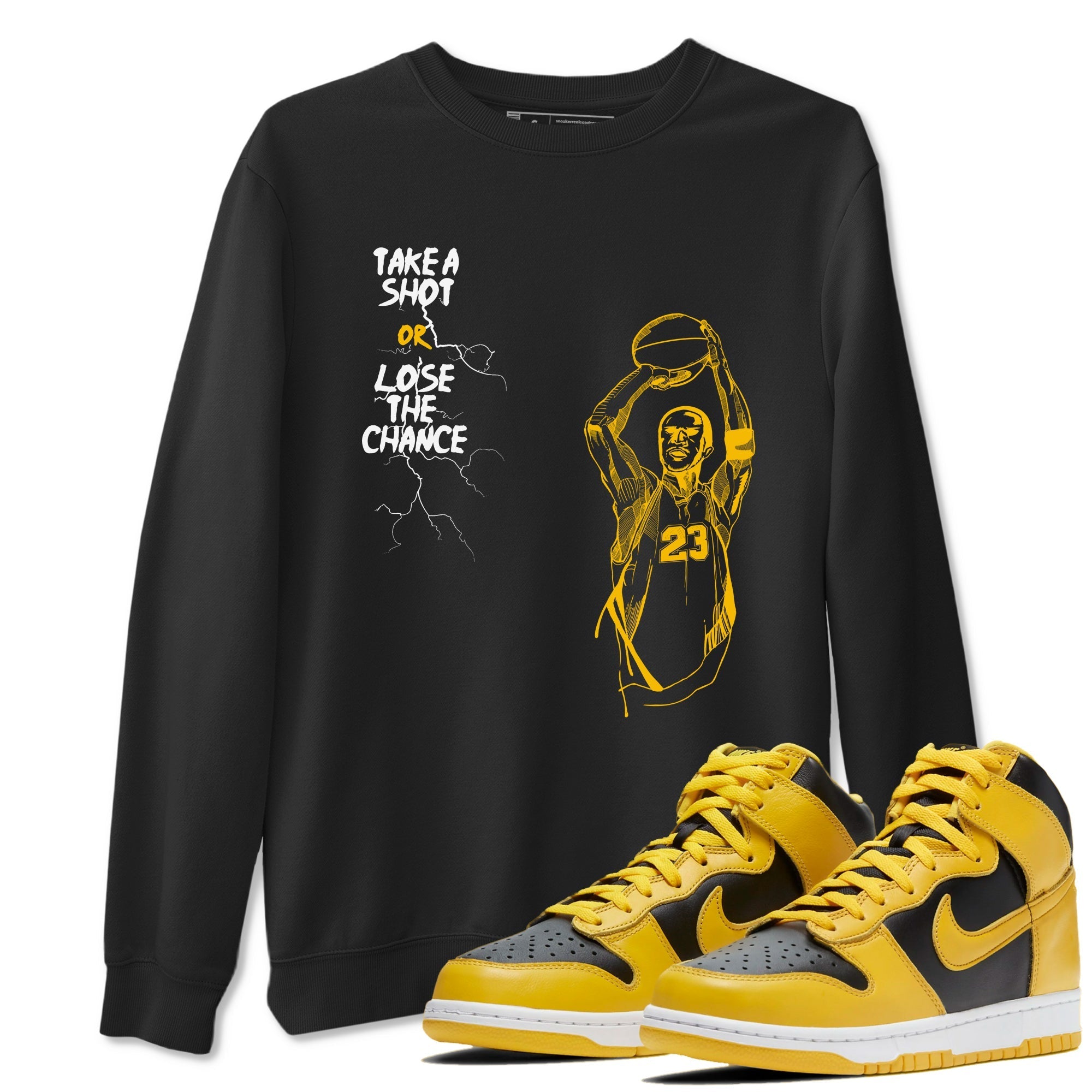 Take A Shot snkmatch Tees - Dunk High Pollen