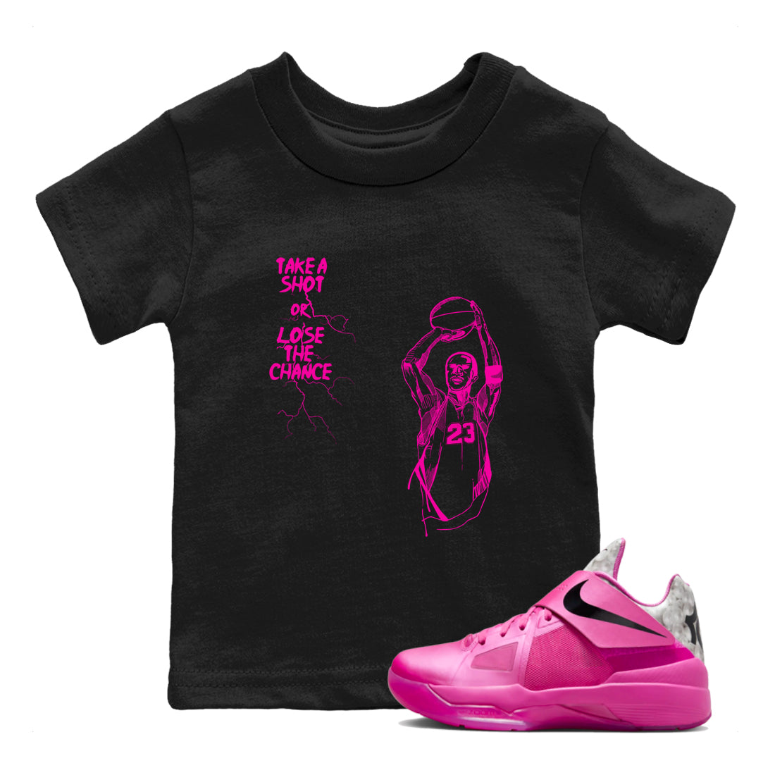 Take A Shot snkmatch Tees Kids - Nike KD 4 Aunt Pearl