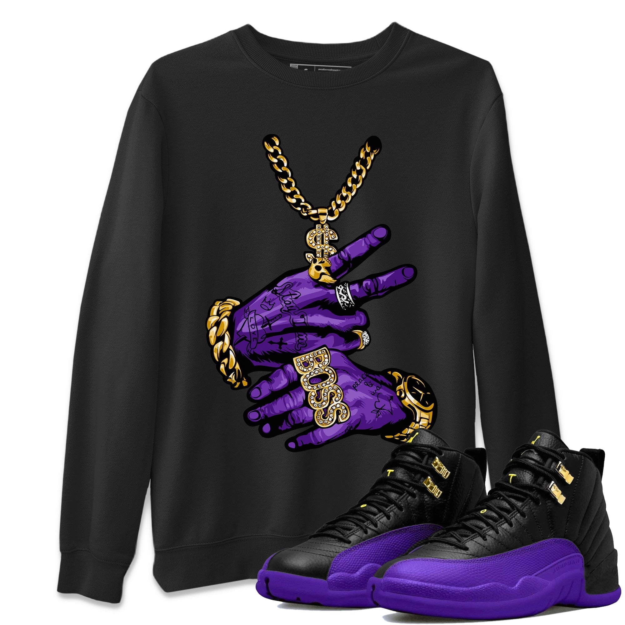 Tattoo Hands Unisex Tops - Air Jordan 12 Field Purple