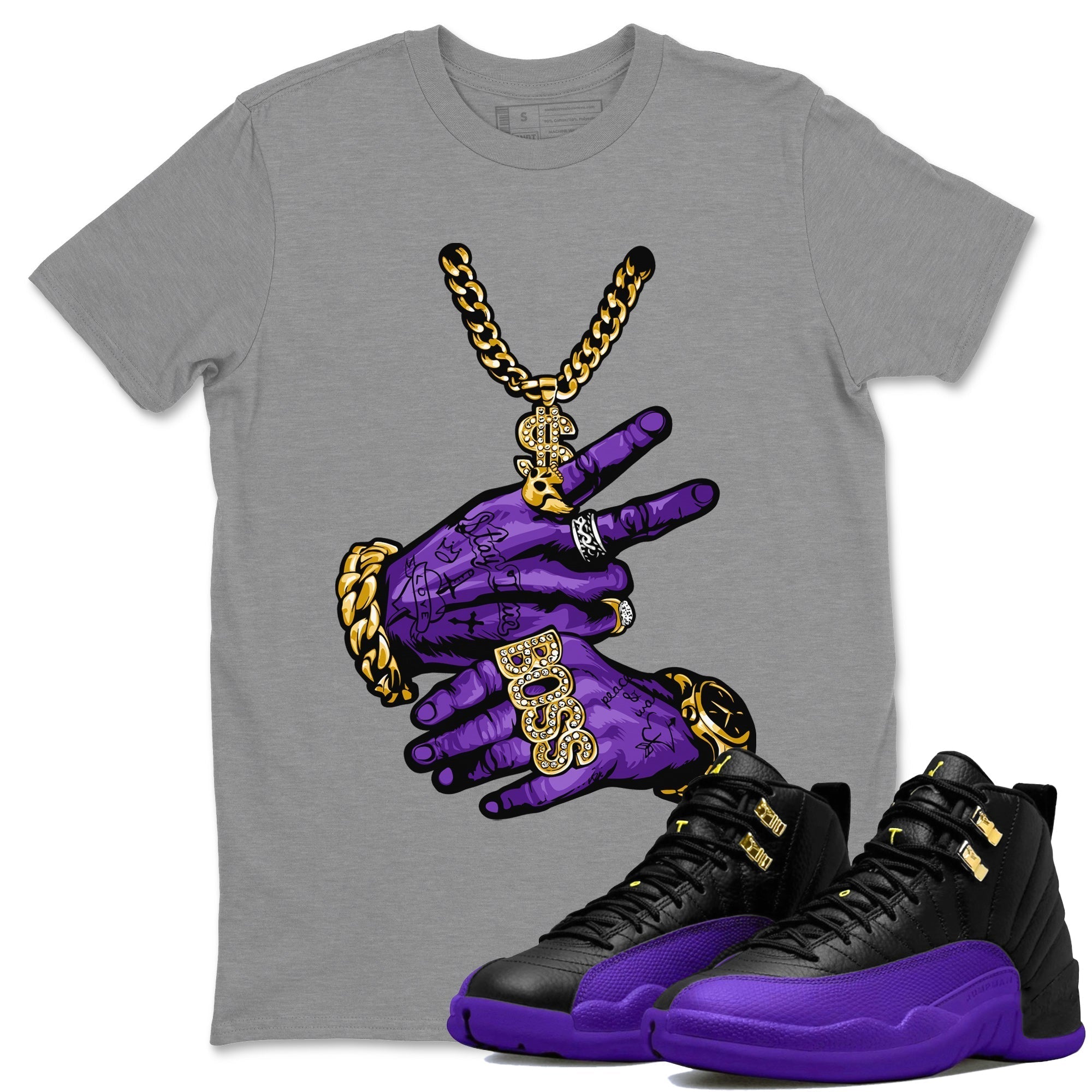Tattoo Hands Unisex Tops - Air Jordan 12 Field Purple
