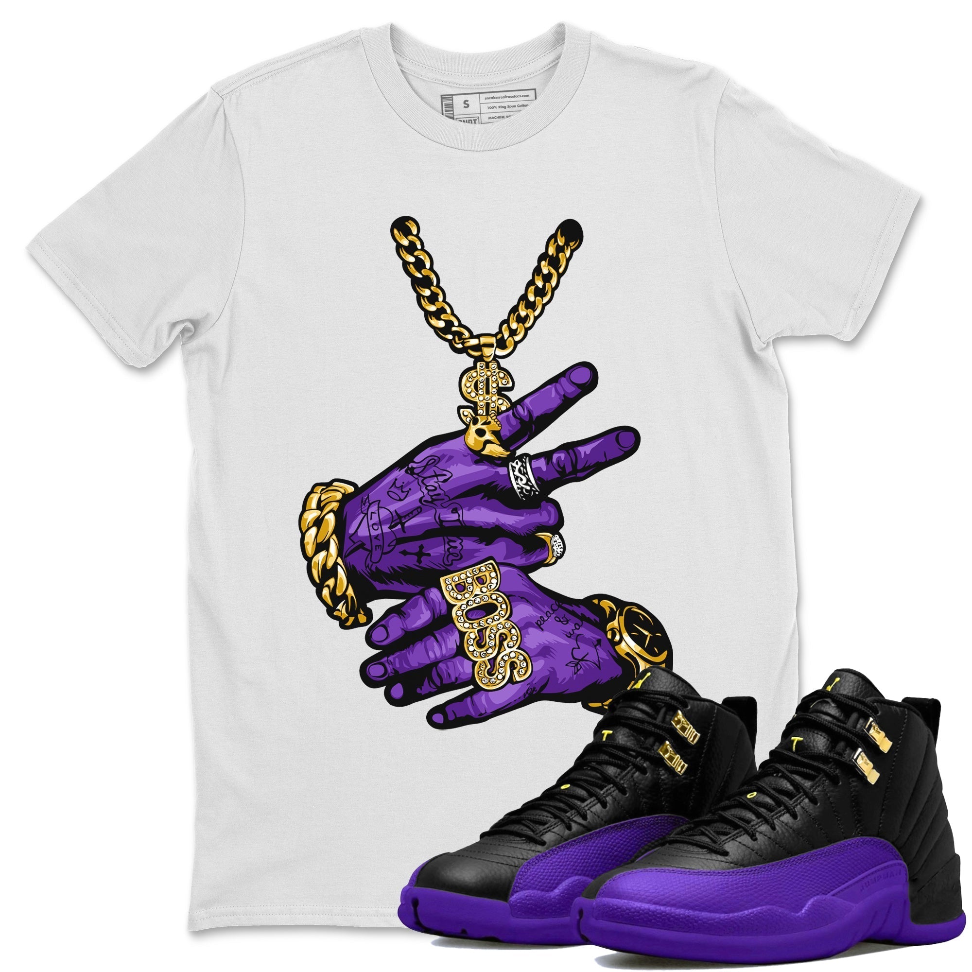Tattoo Hands Unisex Tops - Air Jordan 12 Field Purple