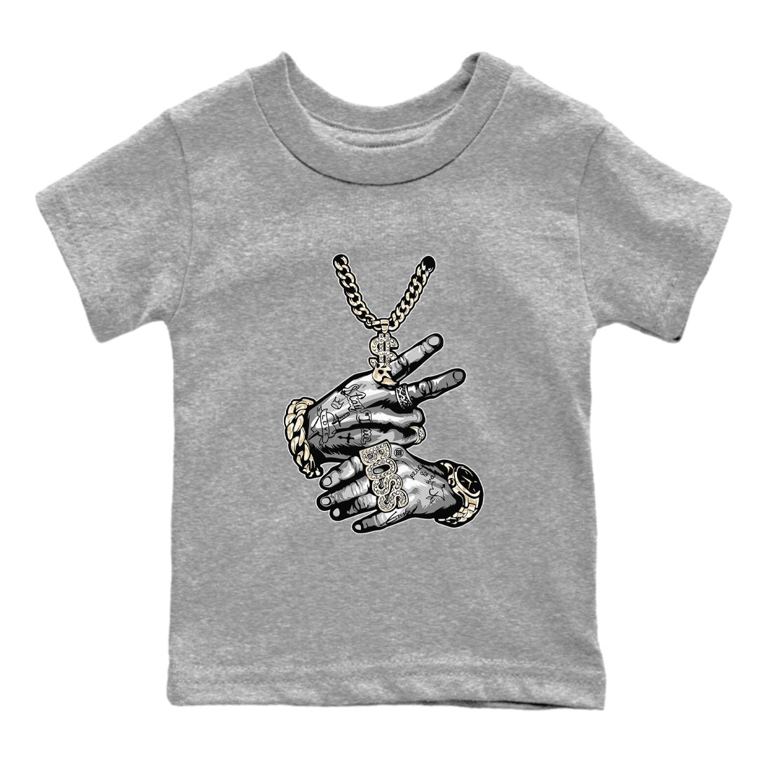 Tattoo Hands snkmatch Tees Kids - Air Jordan 3 Ivory
