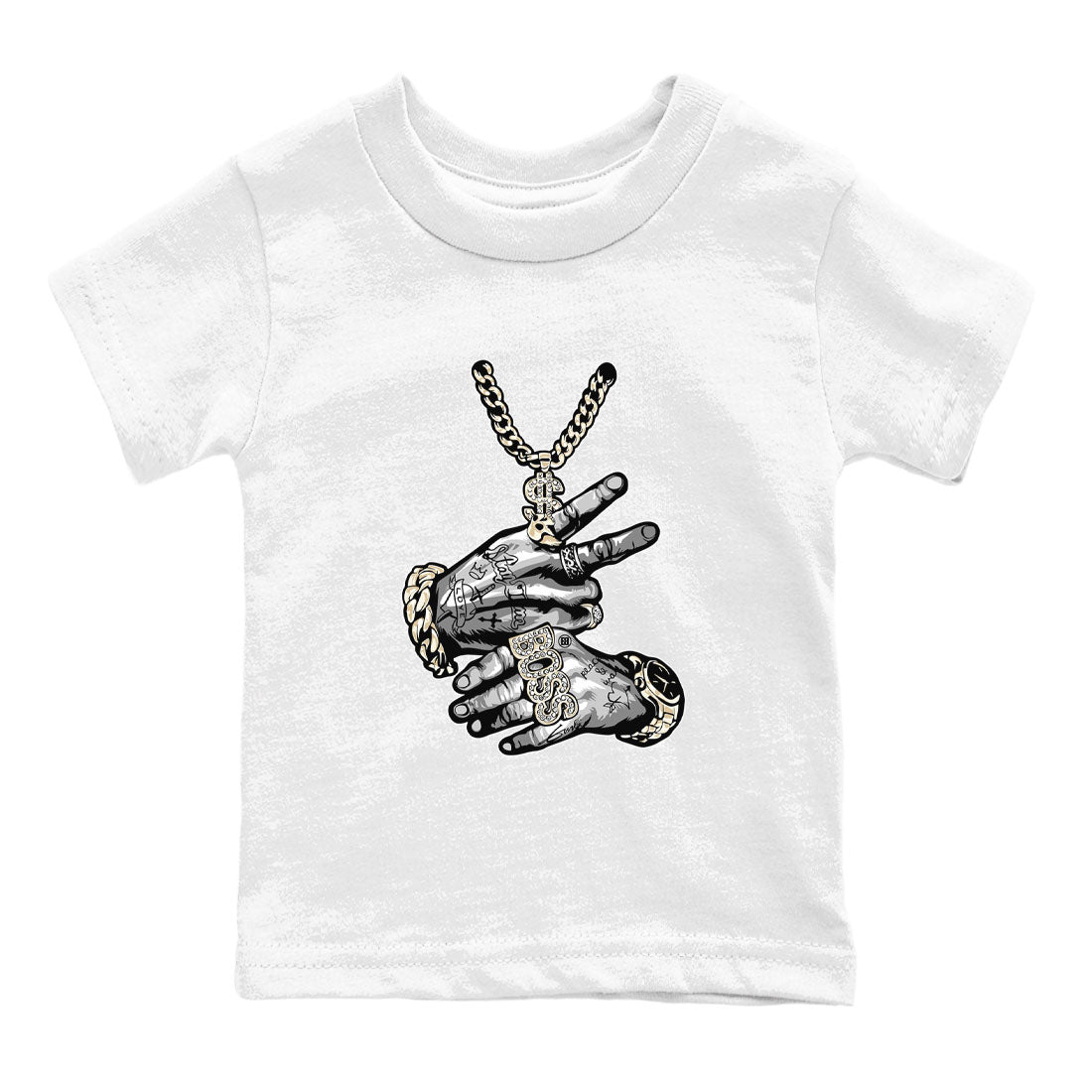 Tattoo Hands snkmatch Tees Kids - Air Jordan 3 Ivory