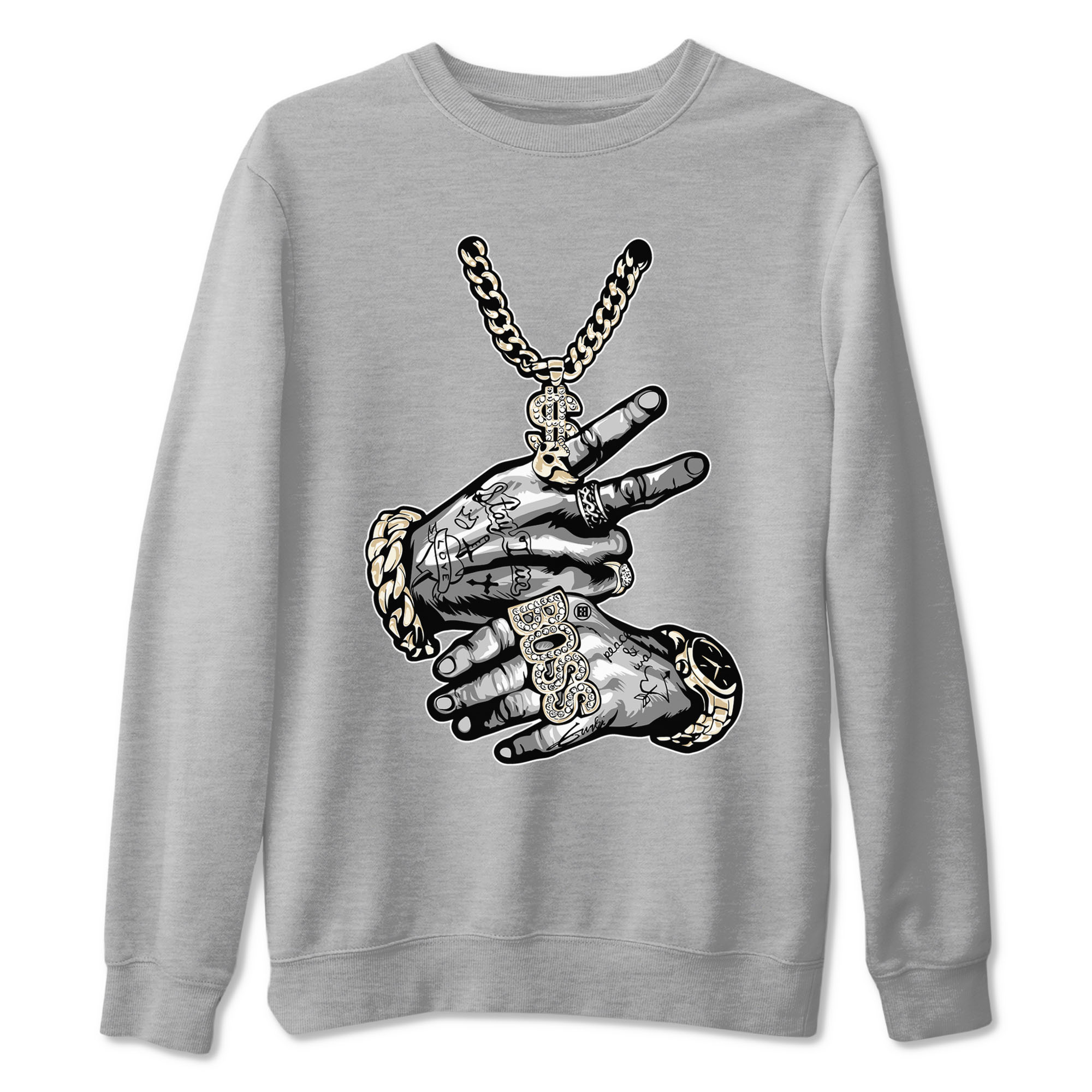 Tattoo Hands snkmatch Tees - Air Jordan 3 Ivory