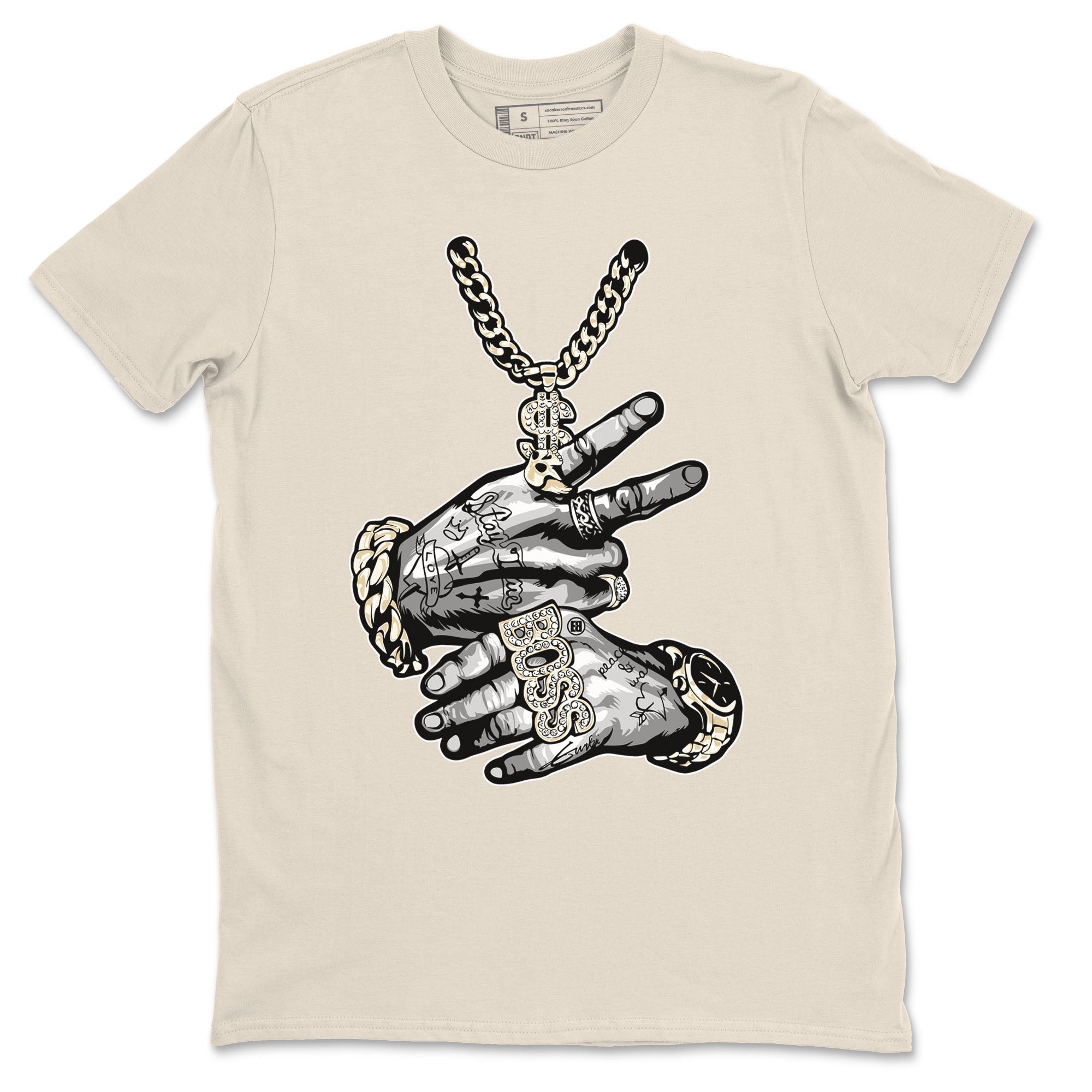 Tattoo Hands snkmatch Tees - Air Jordan 3 Ivory