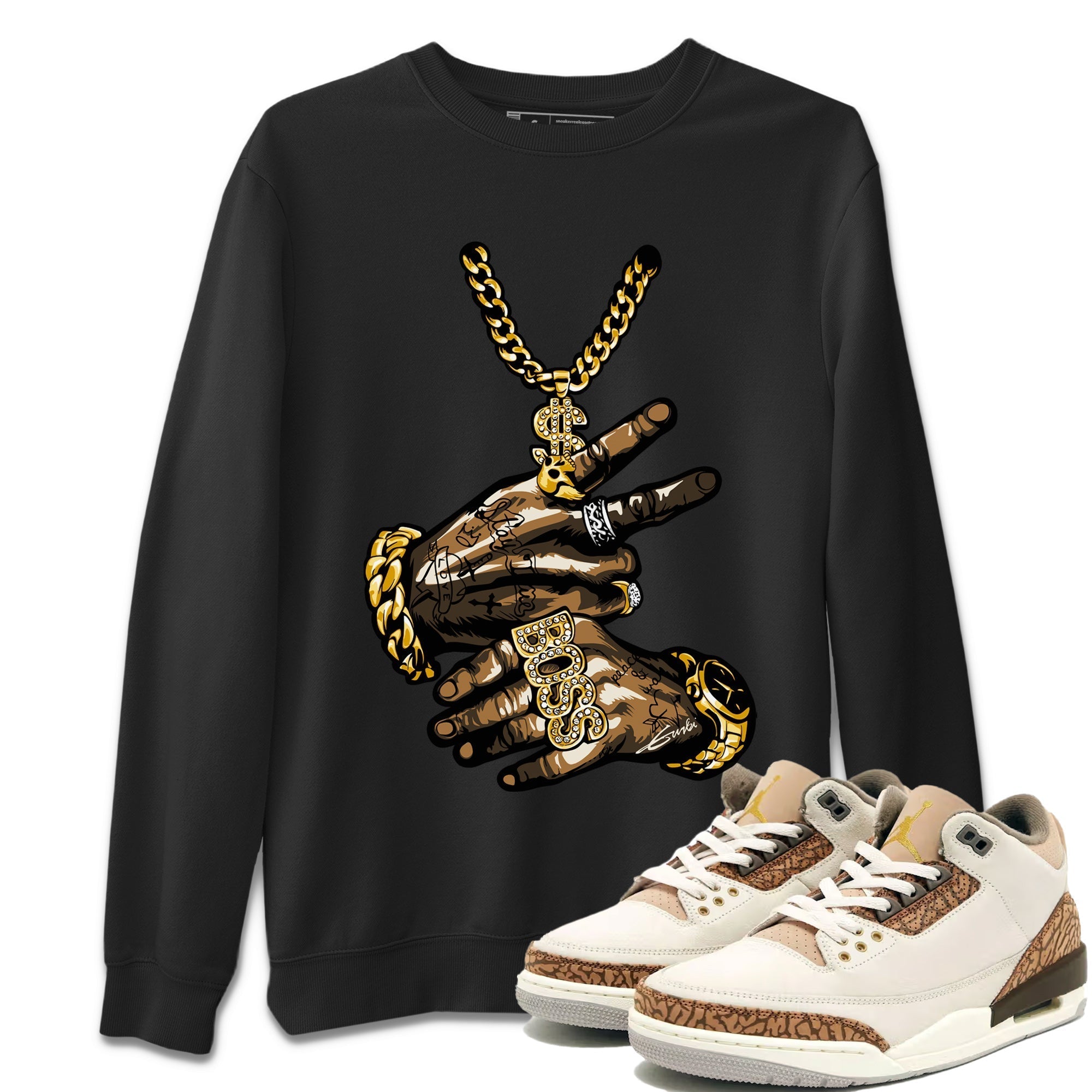 Tattoo Hands Unisex Tops - Air Jordan 3 Palomino