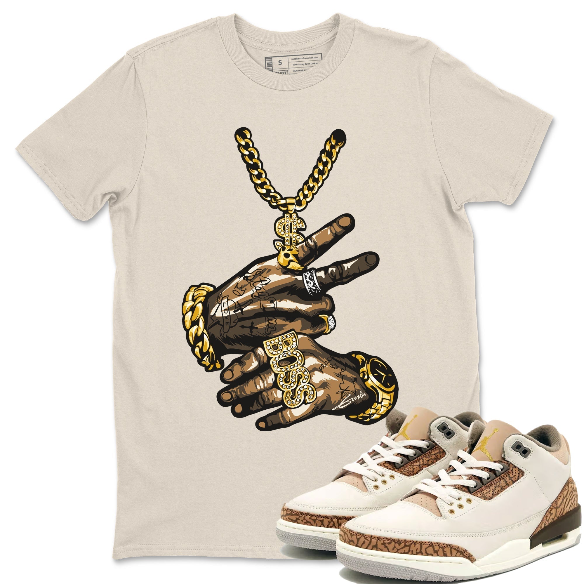 Tattoo Hands Unisex Tops - Air Jordan 3 Palomino