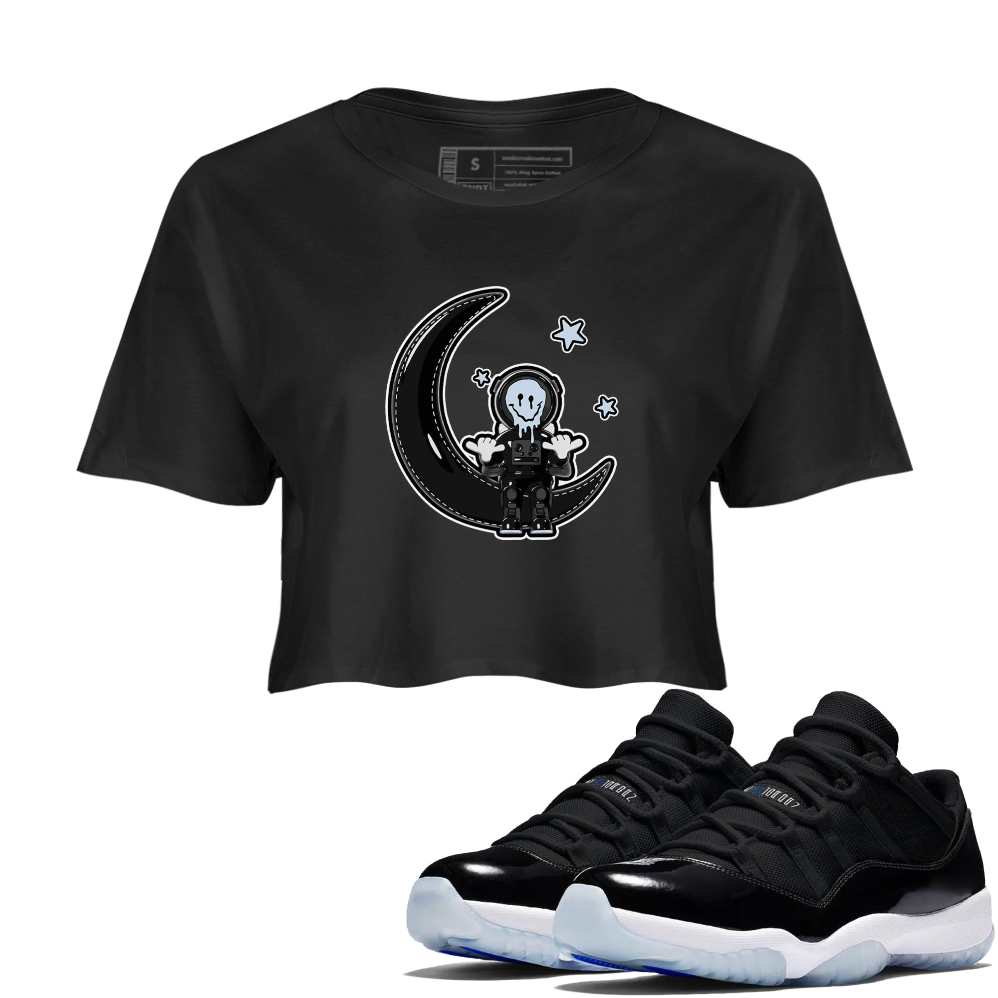 The Astronaut snkmatch Women's Top - Air Jordan 11 Black and Varsity Royal