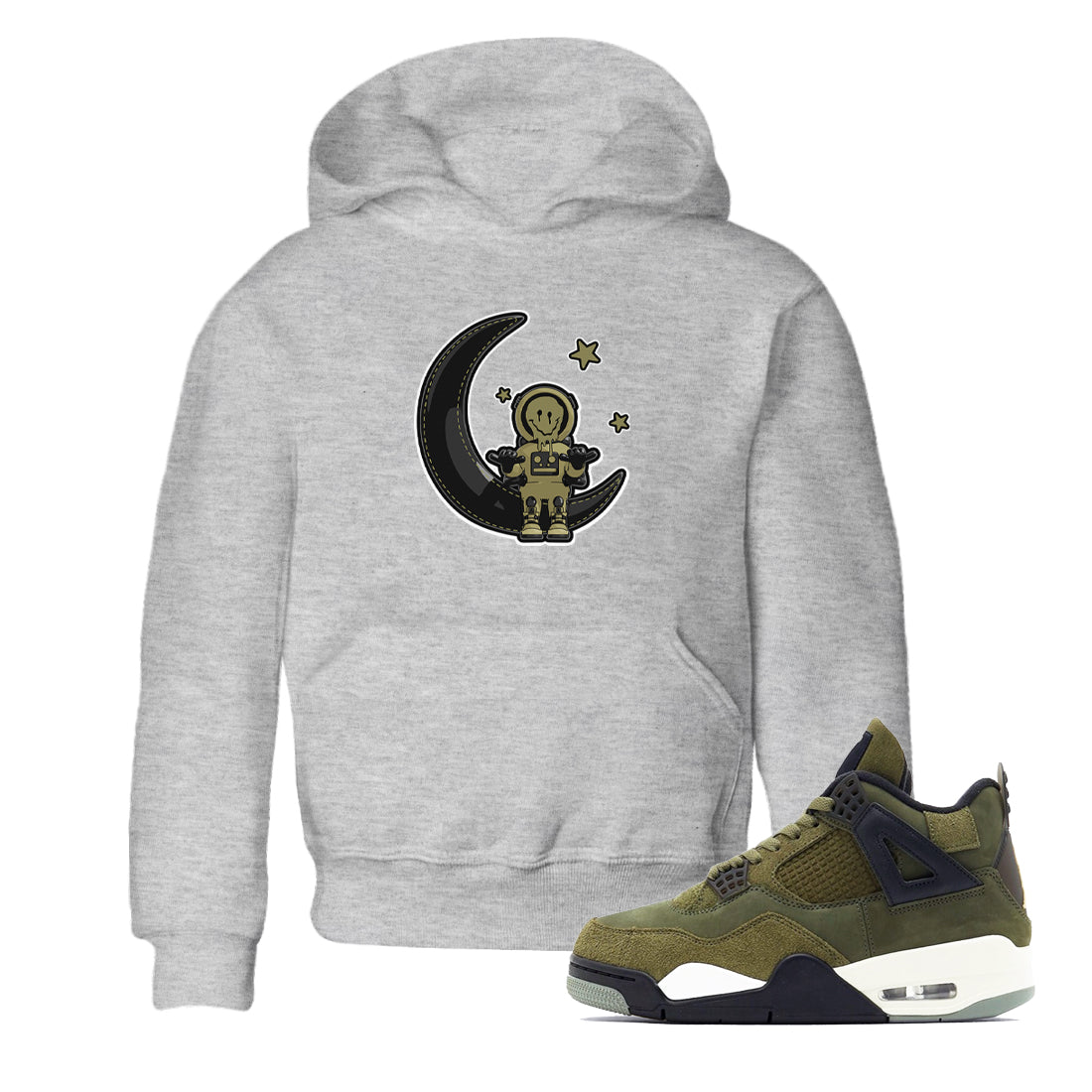 The Astronaut snkmatch Tee Kids - Air Jordan 4 Medium Olive