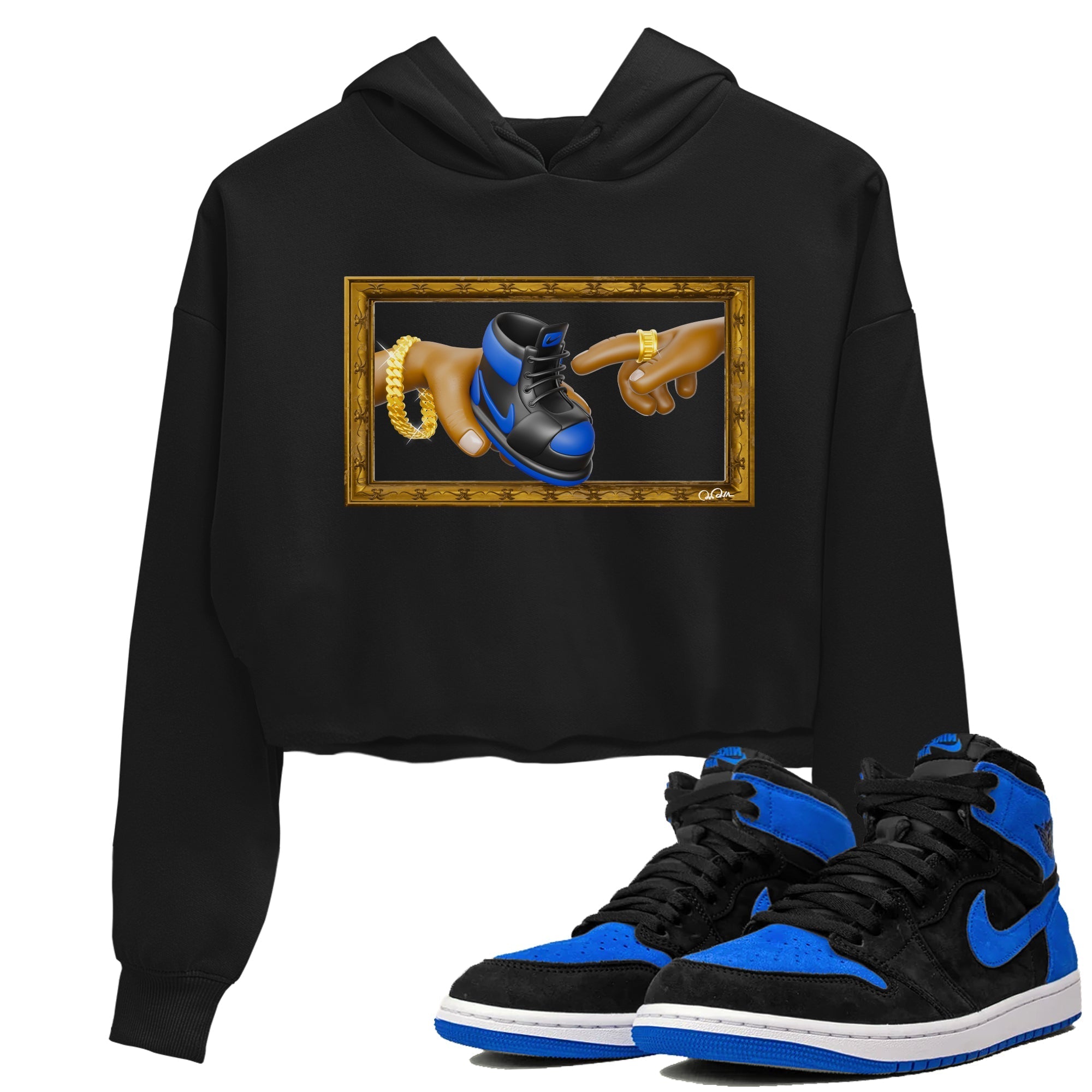 The Creation of Adam snkmatch Women's Top - Air Jordan 1 Royal Reimagined
