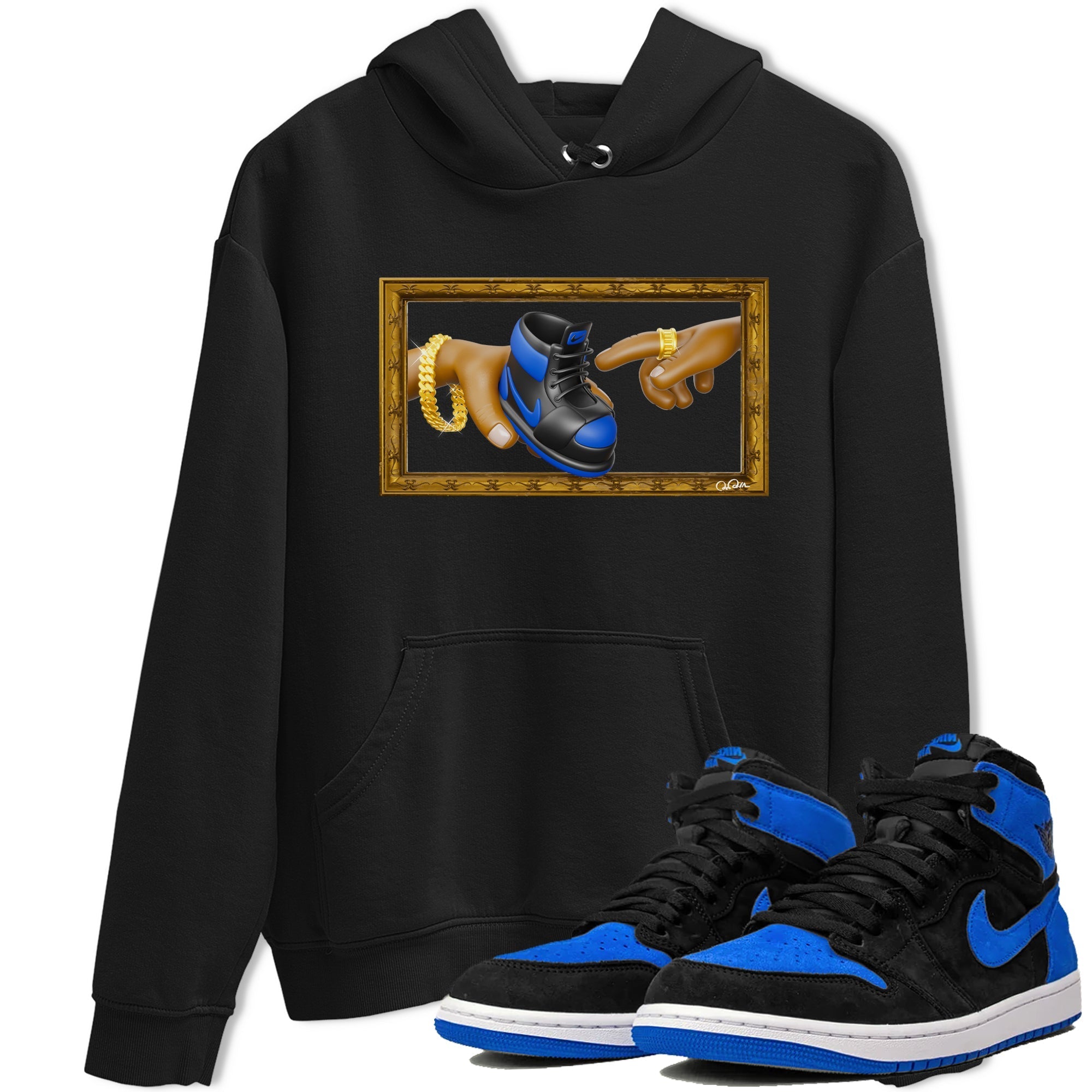 The Creation of Adam snkmatch Tee - Air Jordan 1 Royal Reimagined